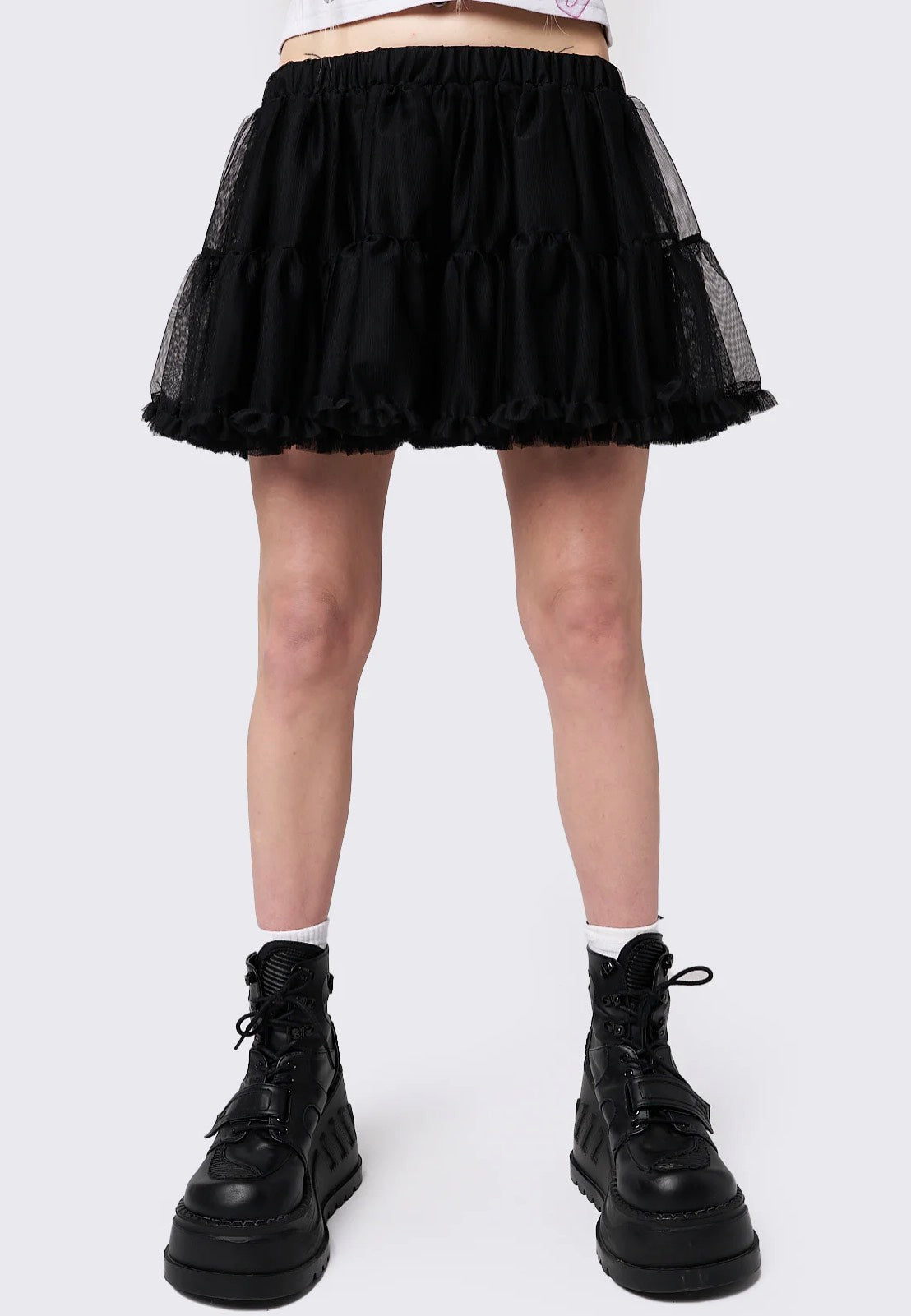 Minga London - Blake Chiffon Tutu Mini Black - Skirt | Women-Image