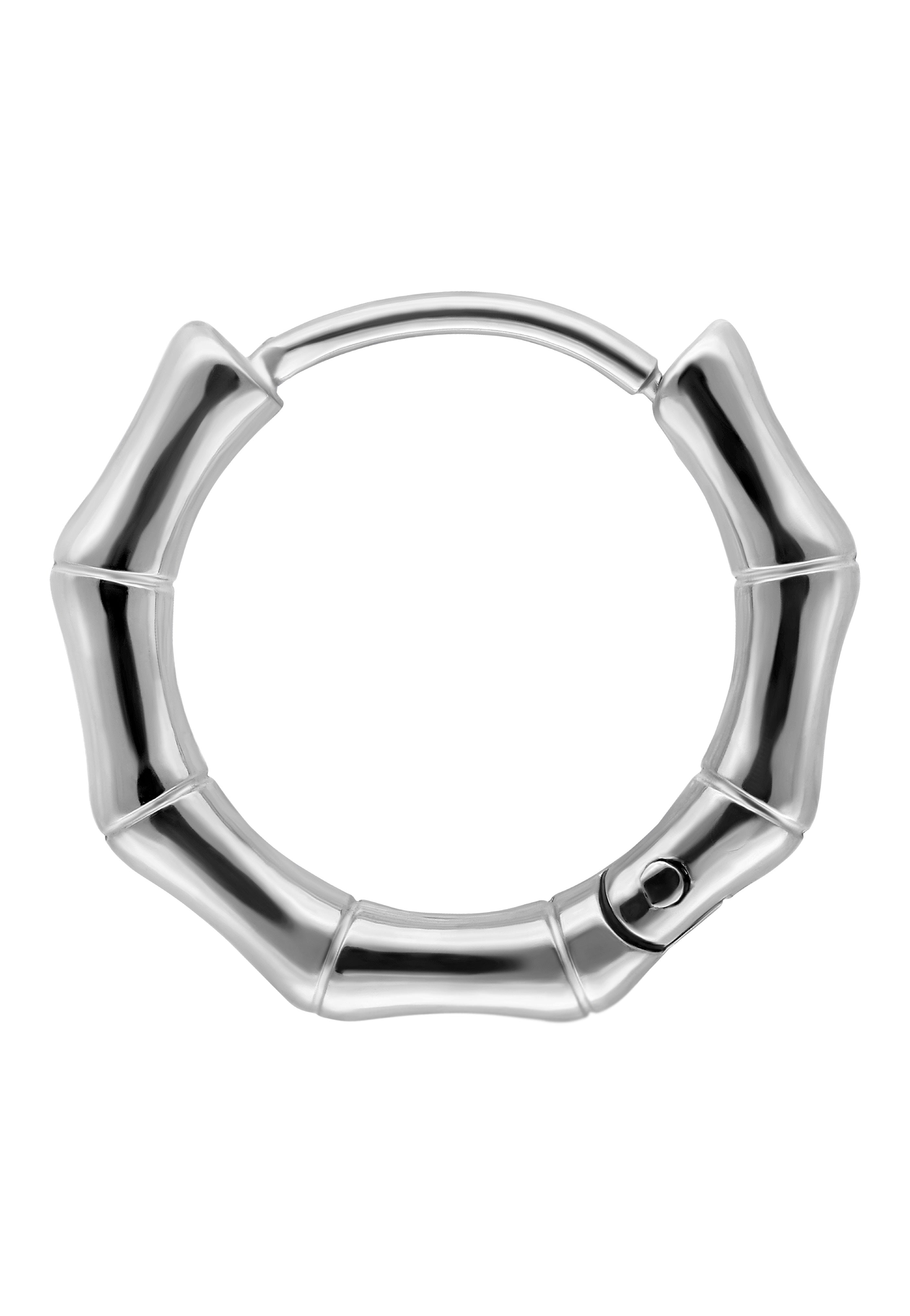 Wildcat - Little Basic Bamboo Hoops Pairs 10 mm Silver - Earrings | Neutral-Image