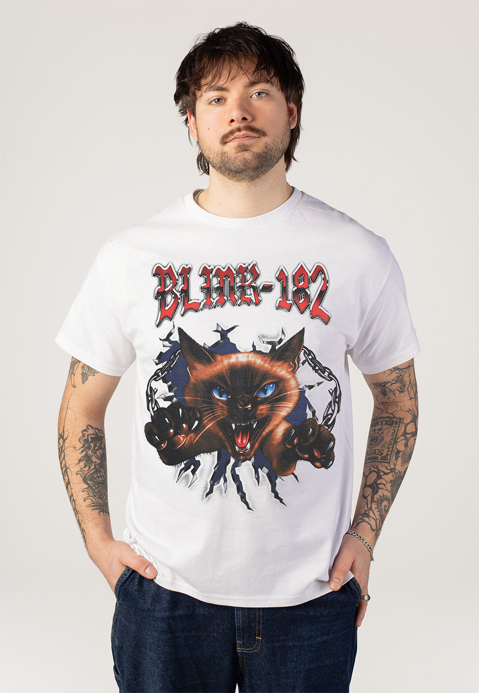 Blink 182 - Cheshire Cat White - T-Shirt | Men-Image