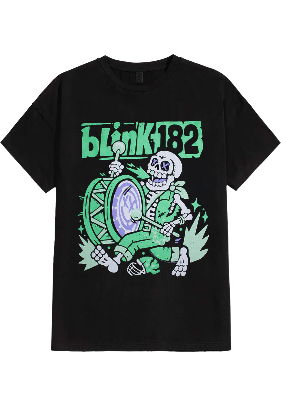 Blink 182 Skeleton Drum T-Shirt | Neutral-Image