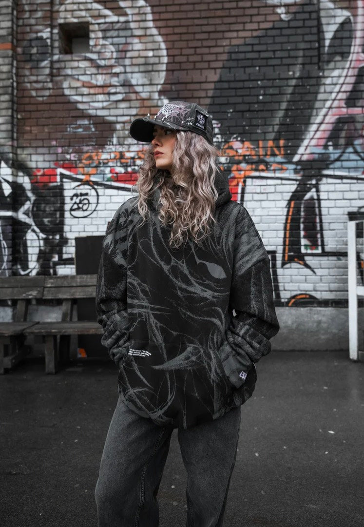 Stay Cold Apparel - Bloodmoon Heavy Oversized Black - Hoodie | Neutral-Image