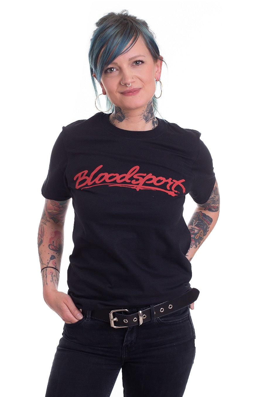 Bloodsport Licenciado Oficialmente Death Touch Sudadera Con Capucha Epic ( Negro), Medium