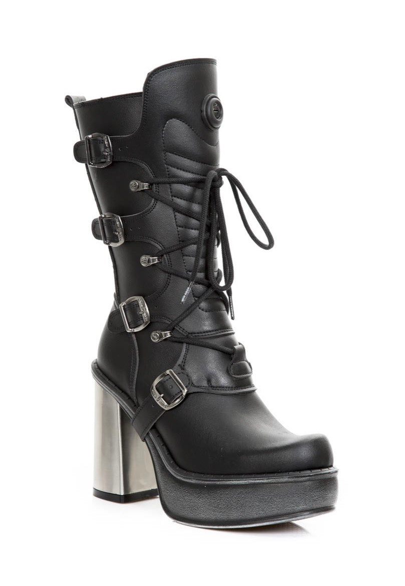 New Rock - M 9973 VS1 Black - Girl Shoes | Impericon