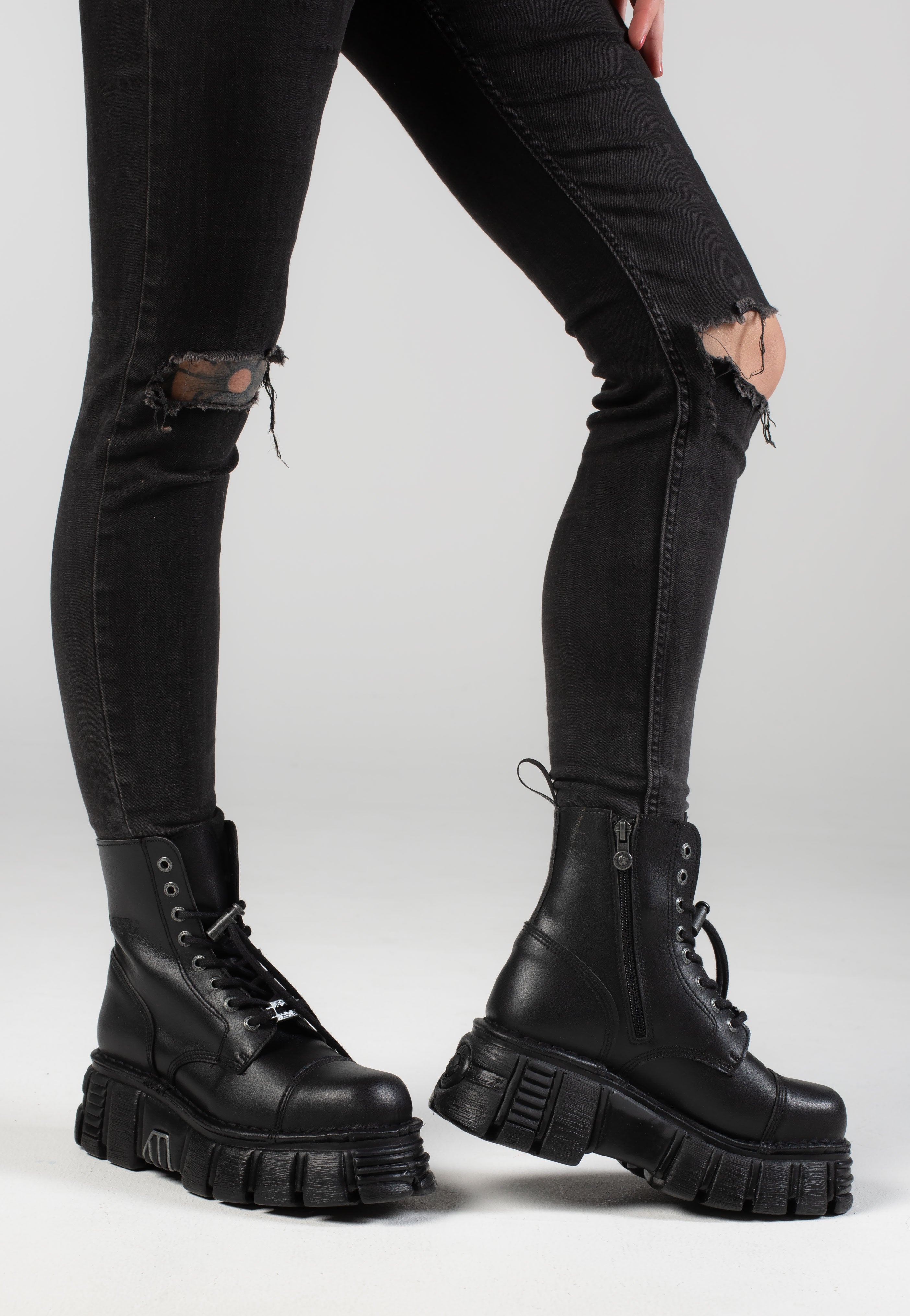 New Rock ブラック New Rock - Vegan Negro Tower - Girl Shoes | Impericon