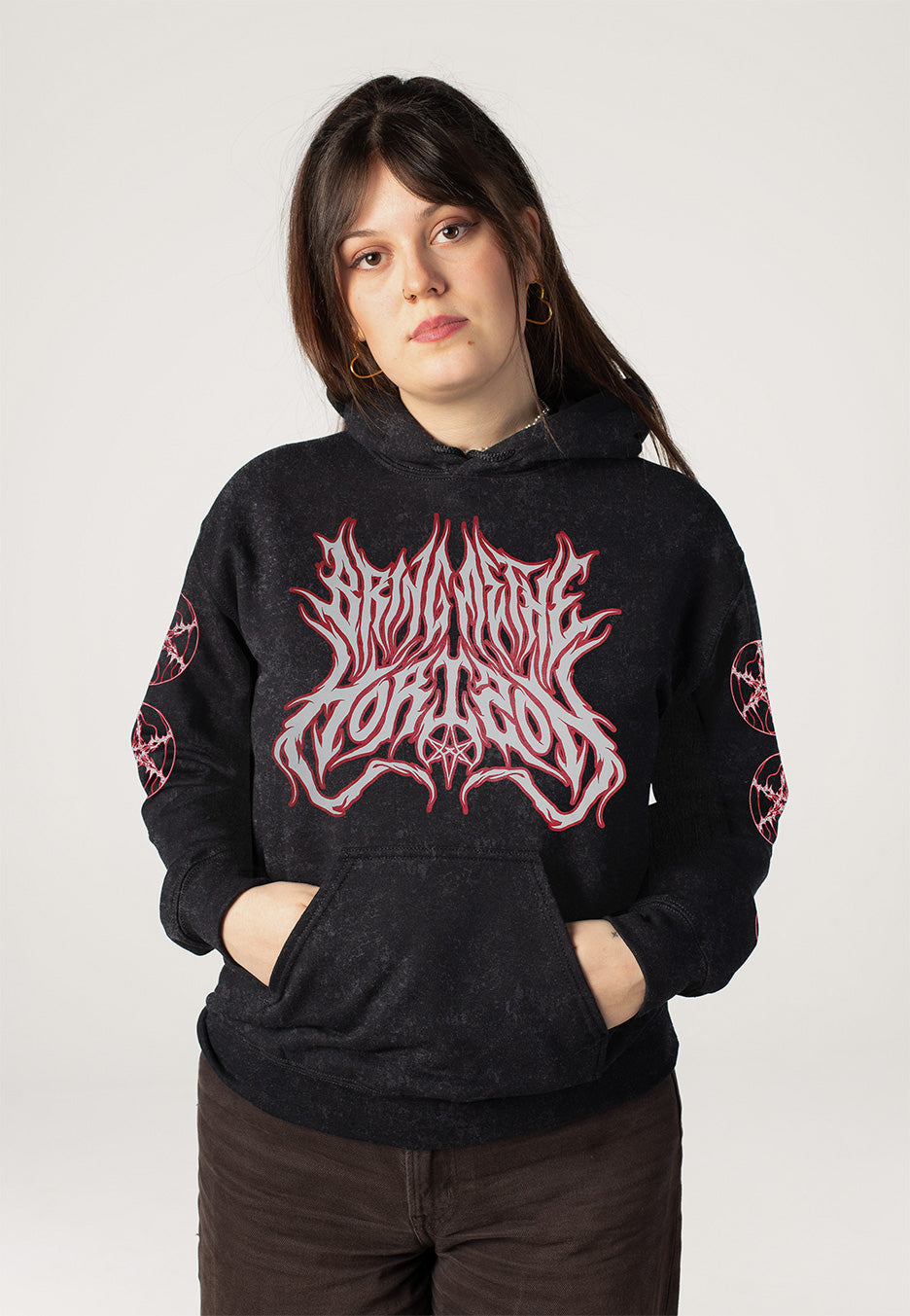 Bring Me The Horizon Logo Washed Hoodie | Women-Image