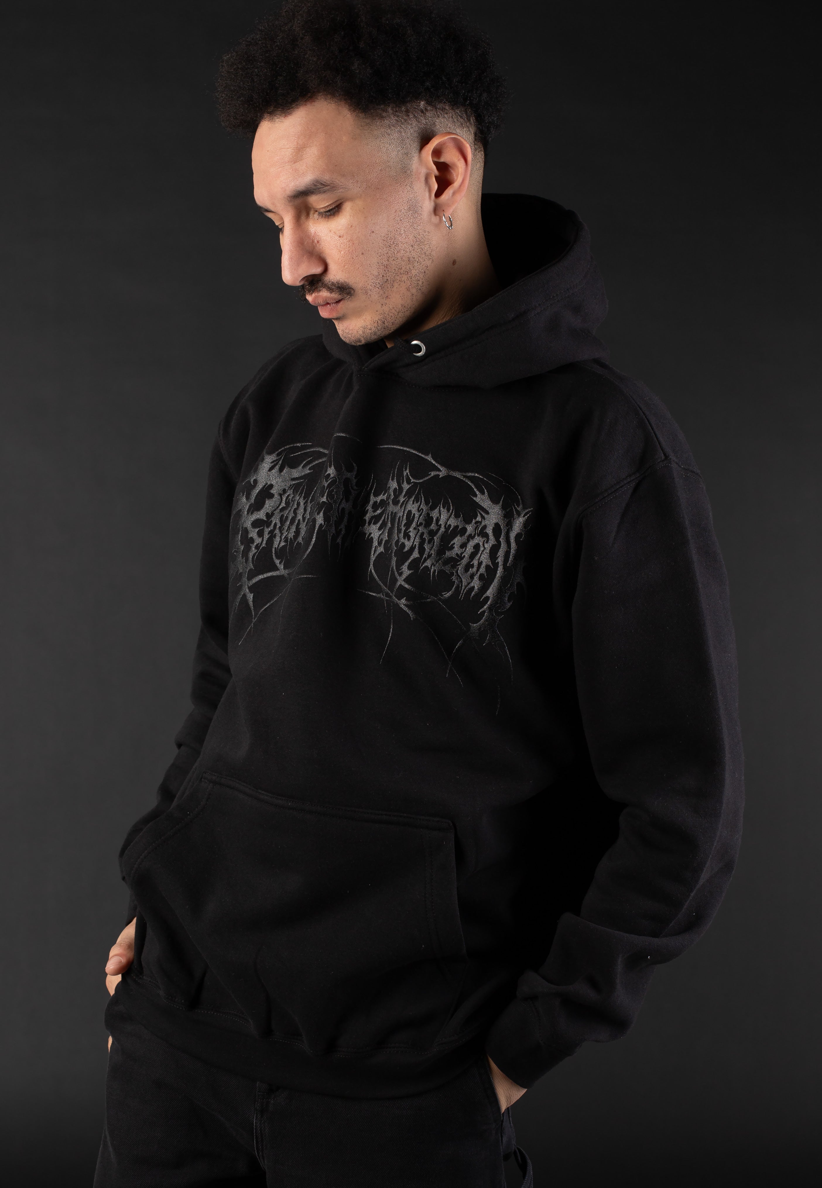 Bring Me The Horizon Metal Hex Limited Black On Black - Hoodie