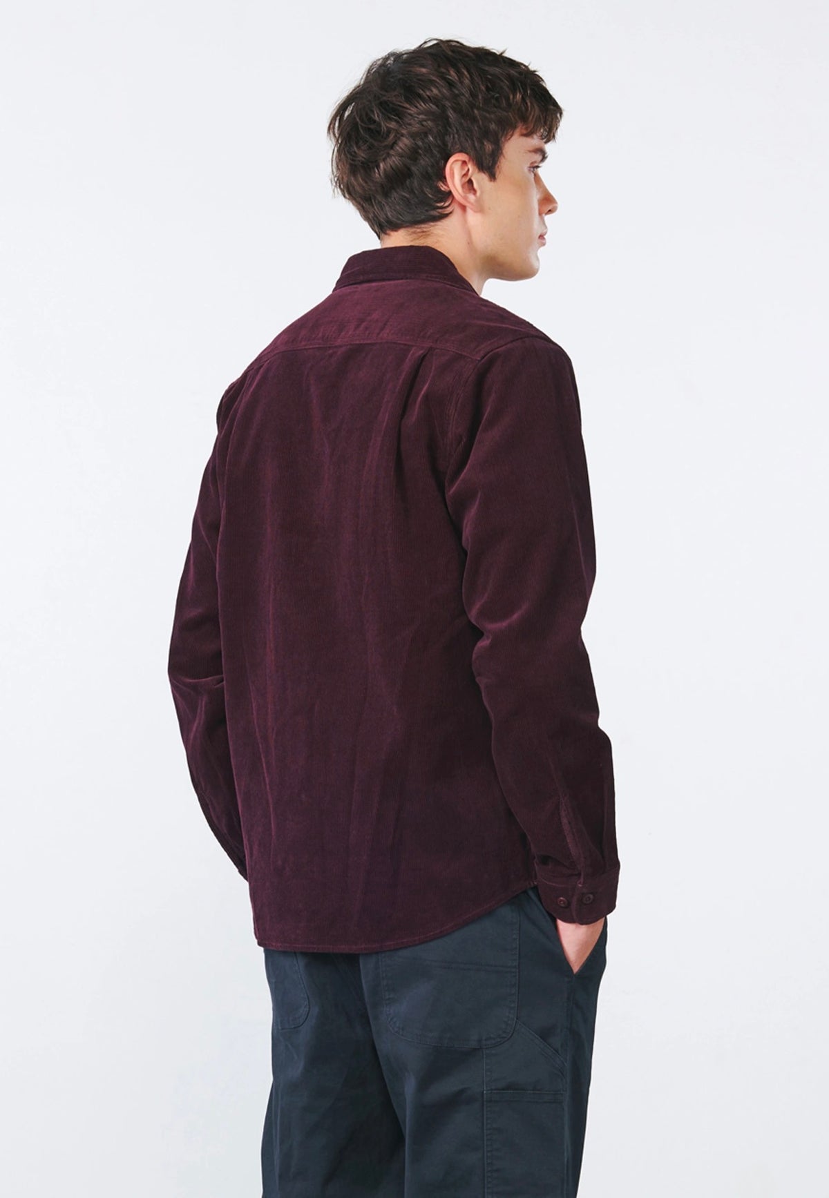Vintage Industries Brix Burgundy Shirt | Men-Image