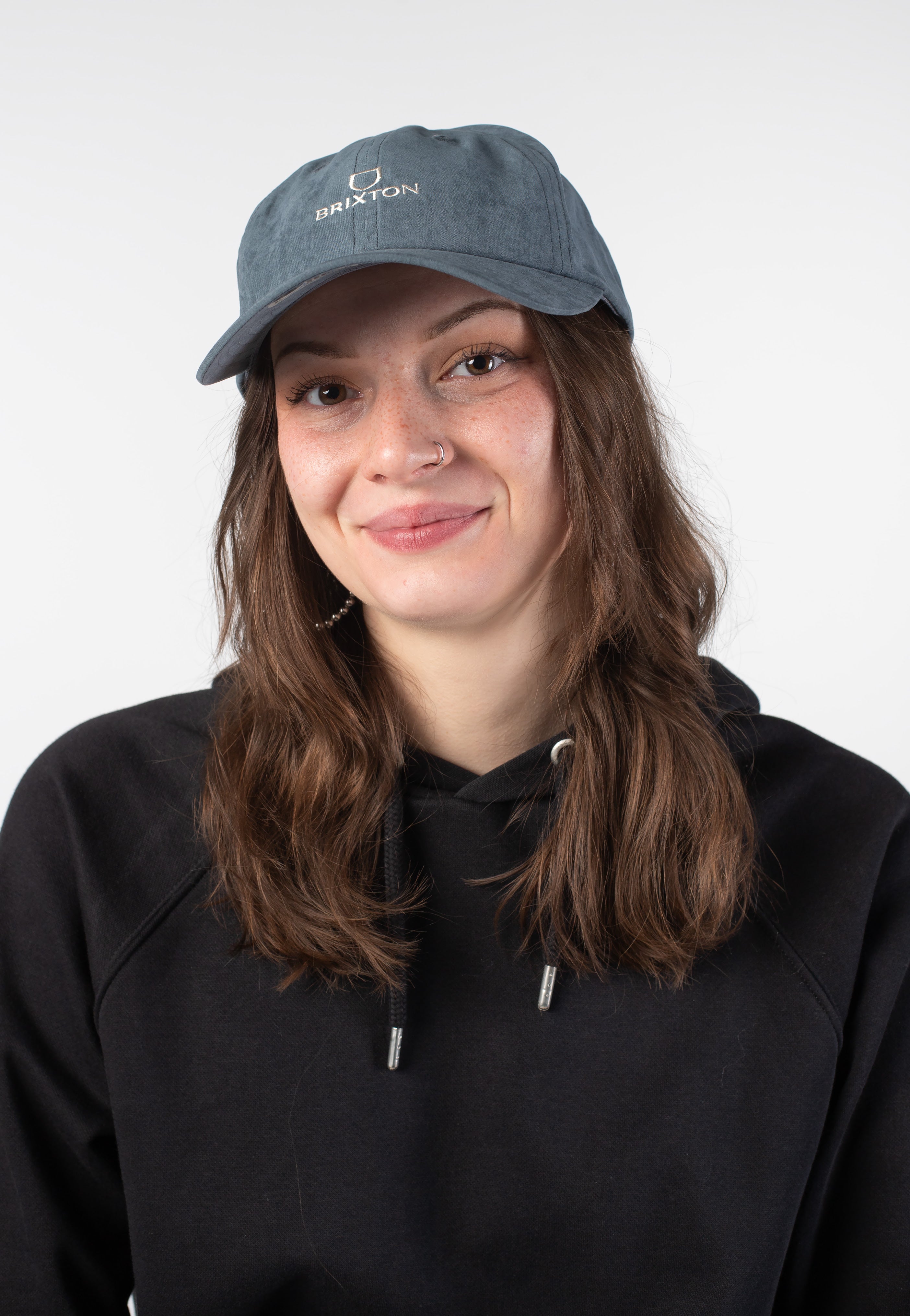 Brixton - Alpha Netplus Adjustable Borrowed Blue Brushed Satin - Cap | Neutral-Image