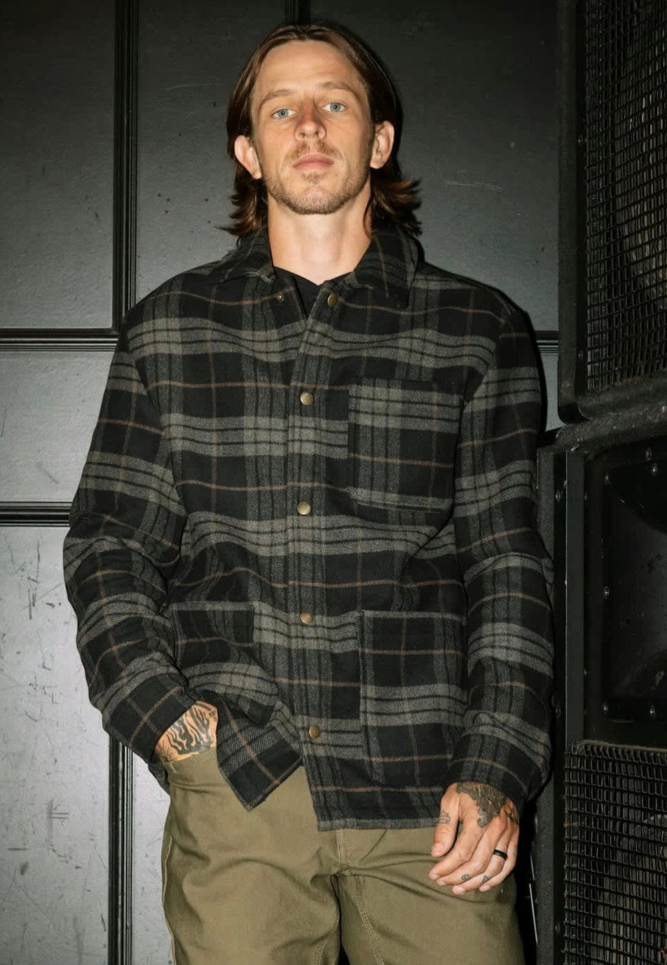 Brixton - Bowery Black/Charcoal - Shirt | Men-Image