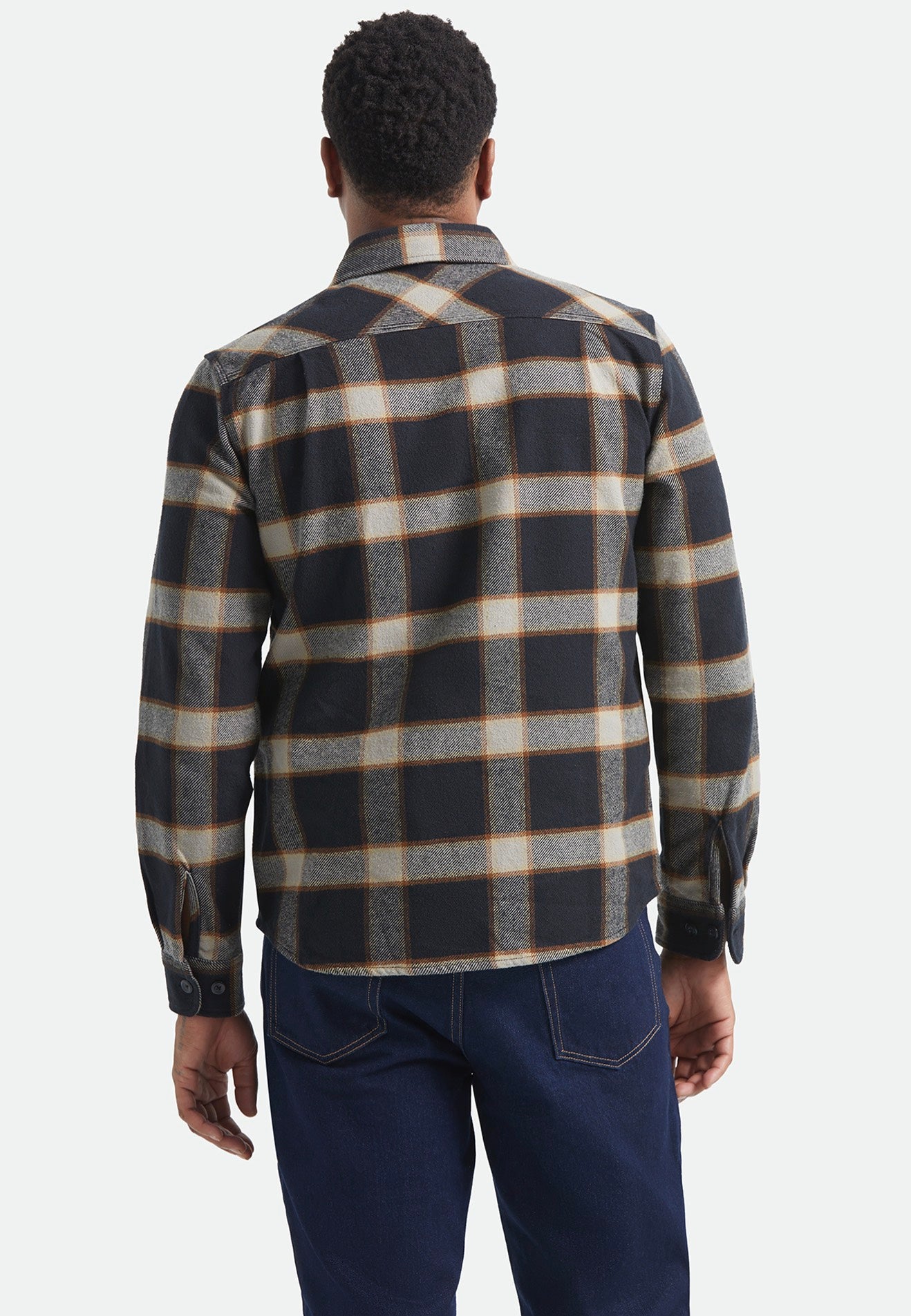 Brixton - Bowery Flannel Black/Cream - Shirt | Men-Image