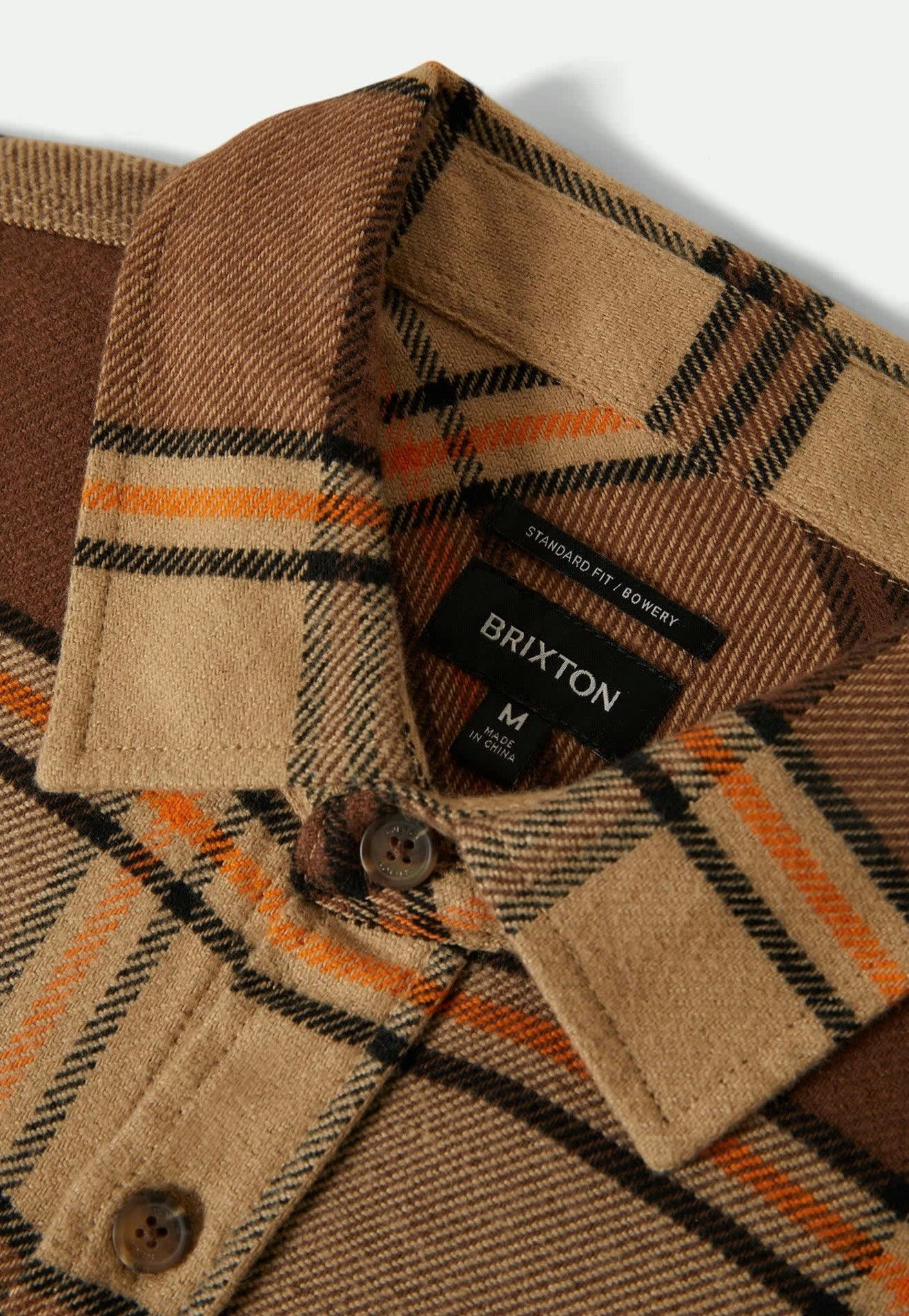 Brixton - Bowery Flannel Sand/Pinecone/Solar Orange - Shirt | Men-Image