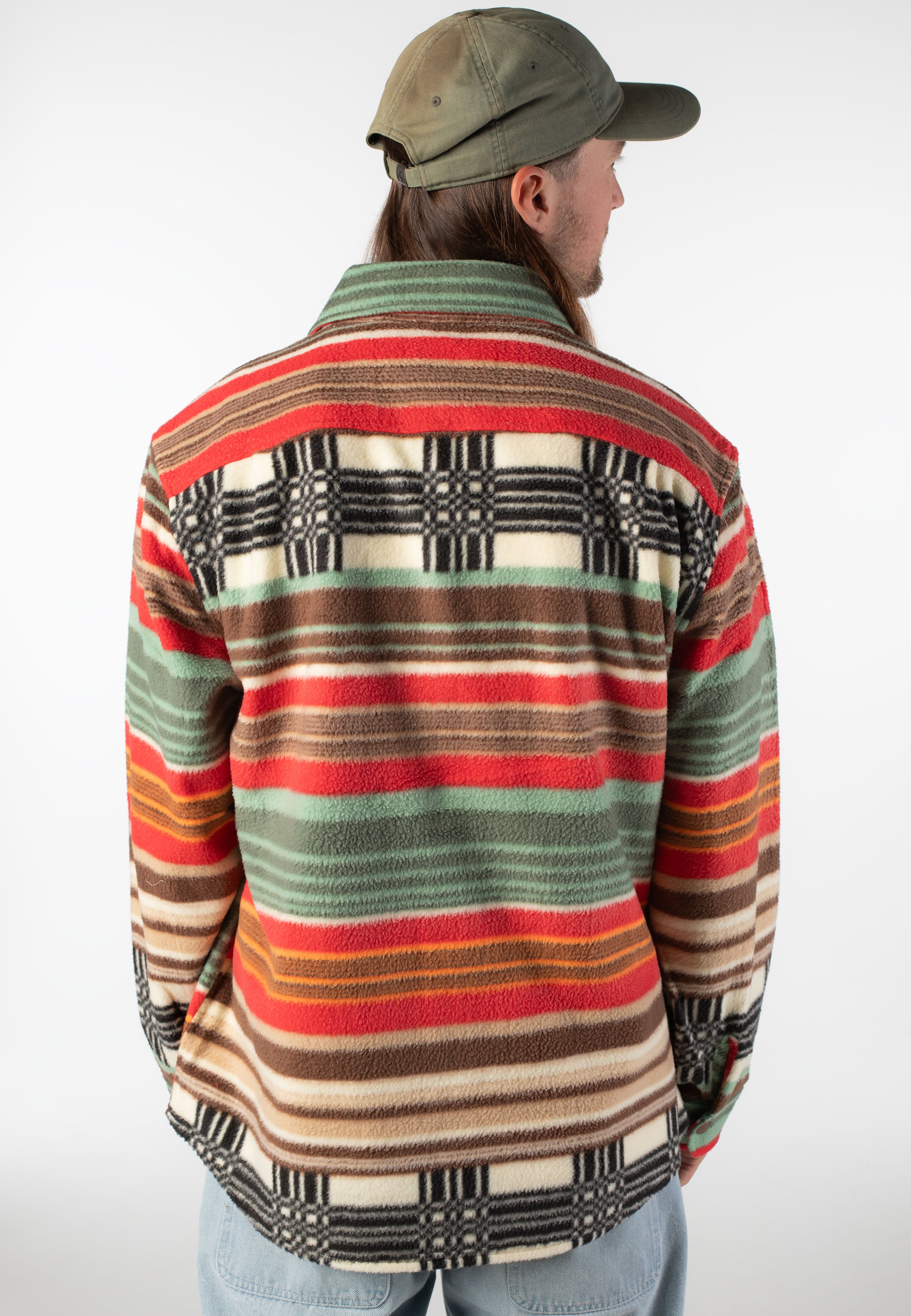 Brixton - Bowery Arctic Stretch Fleece Multi Blanket Stripe - Shirt | Men-Image