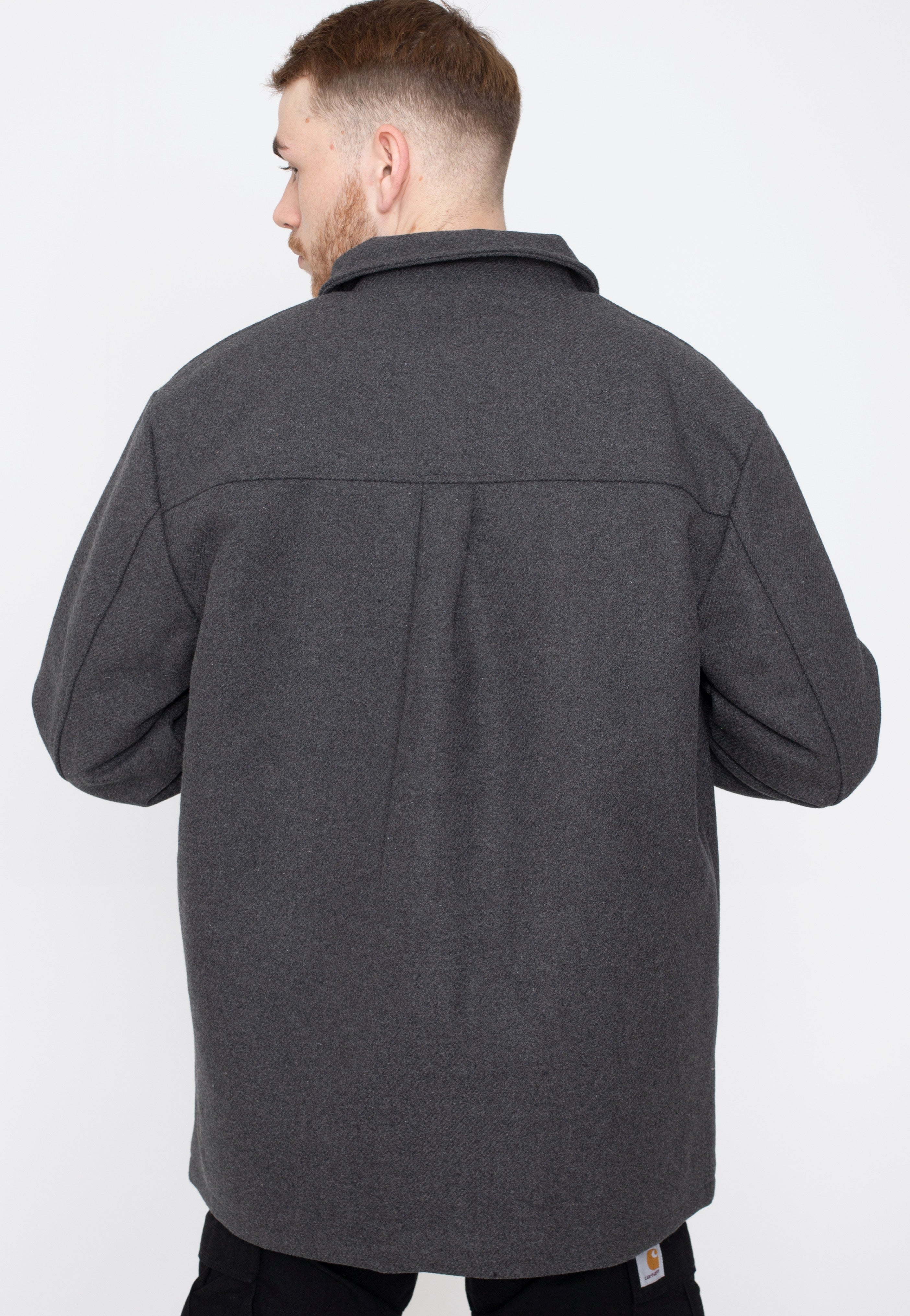 Only & Sons - Creed Loose Wool Dark Grey Melange - Jacket | Men-Image