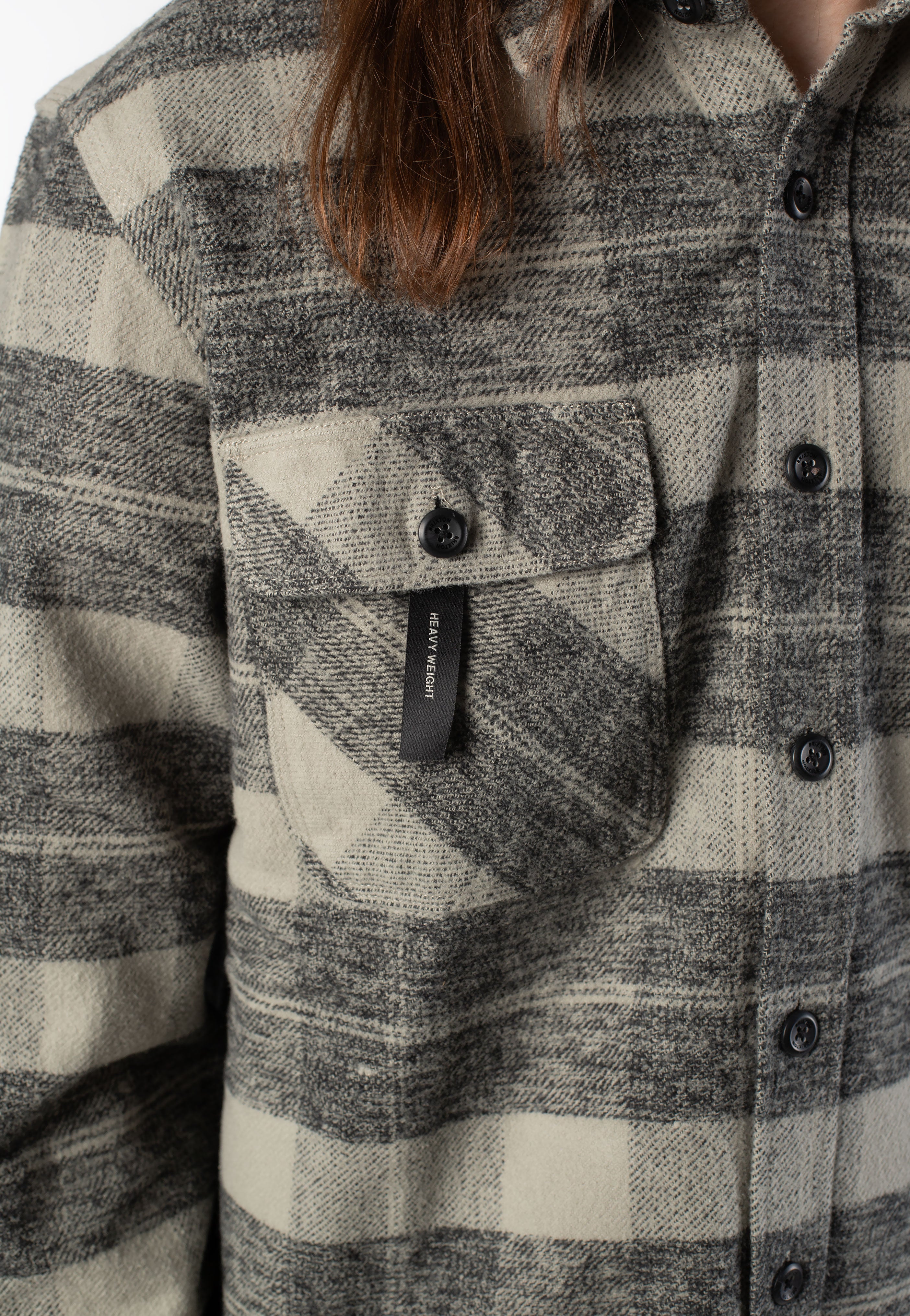 Brixton - Bowery Heavy Weight Flannel Black/Charcoal - Shirt | Men-Image