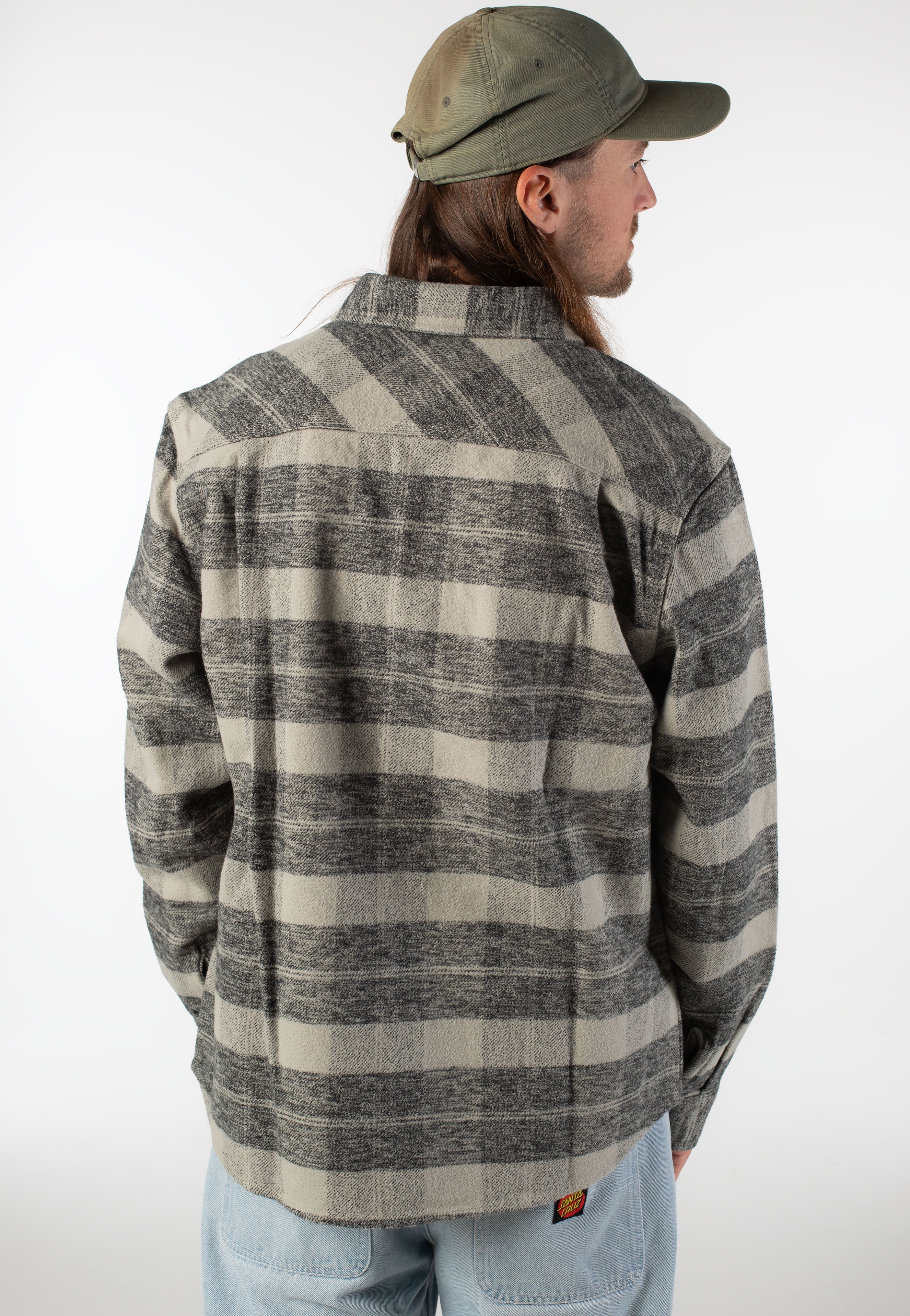 Brixton - Bowery Heavy Weight Flannel Black/Charcoal - Shirt | Men-Image