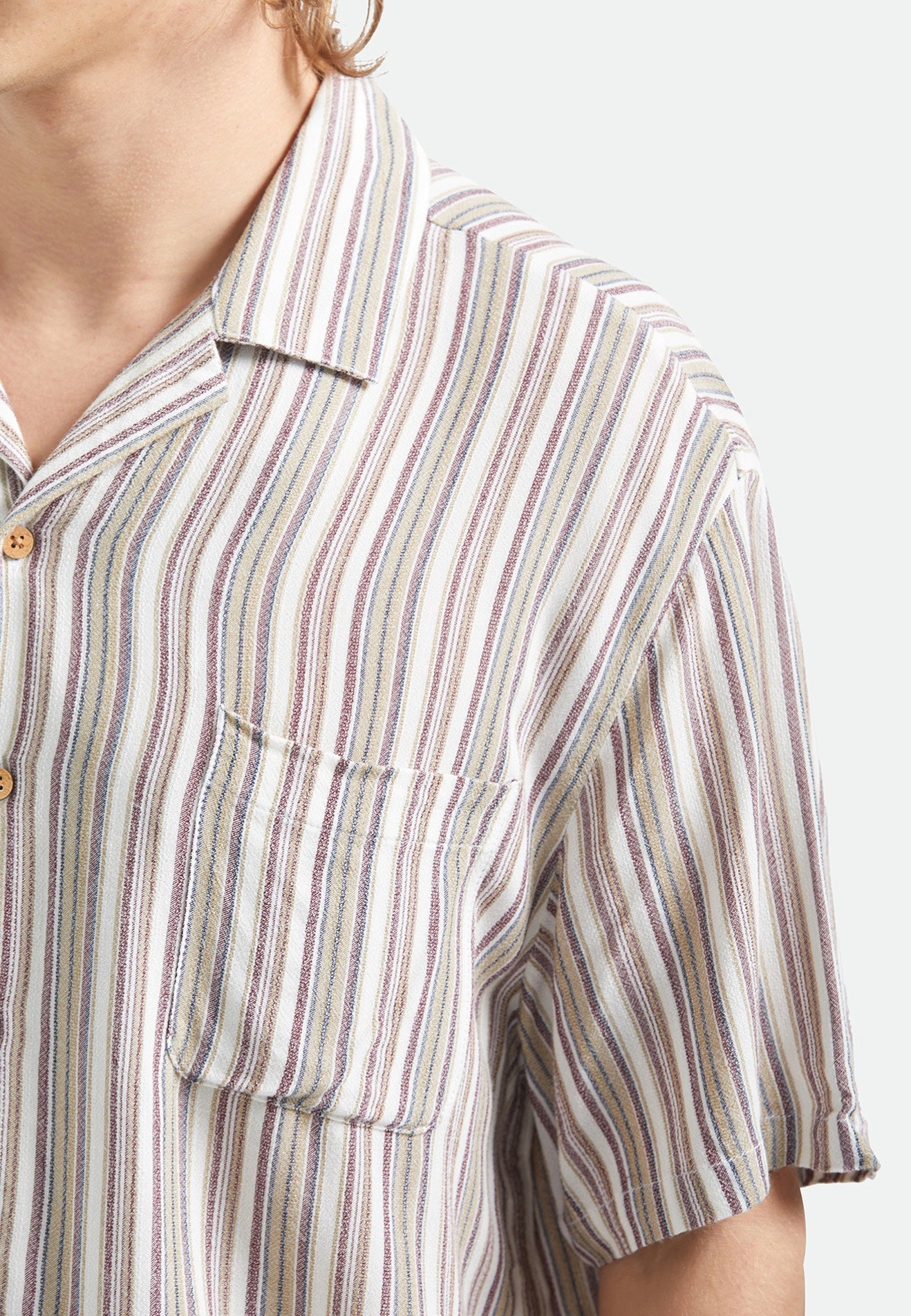 Brixton - Bunker Twisted Stripe Robust Red - Shirt | Men-Image