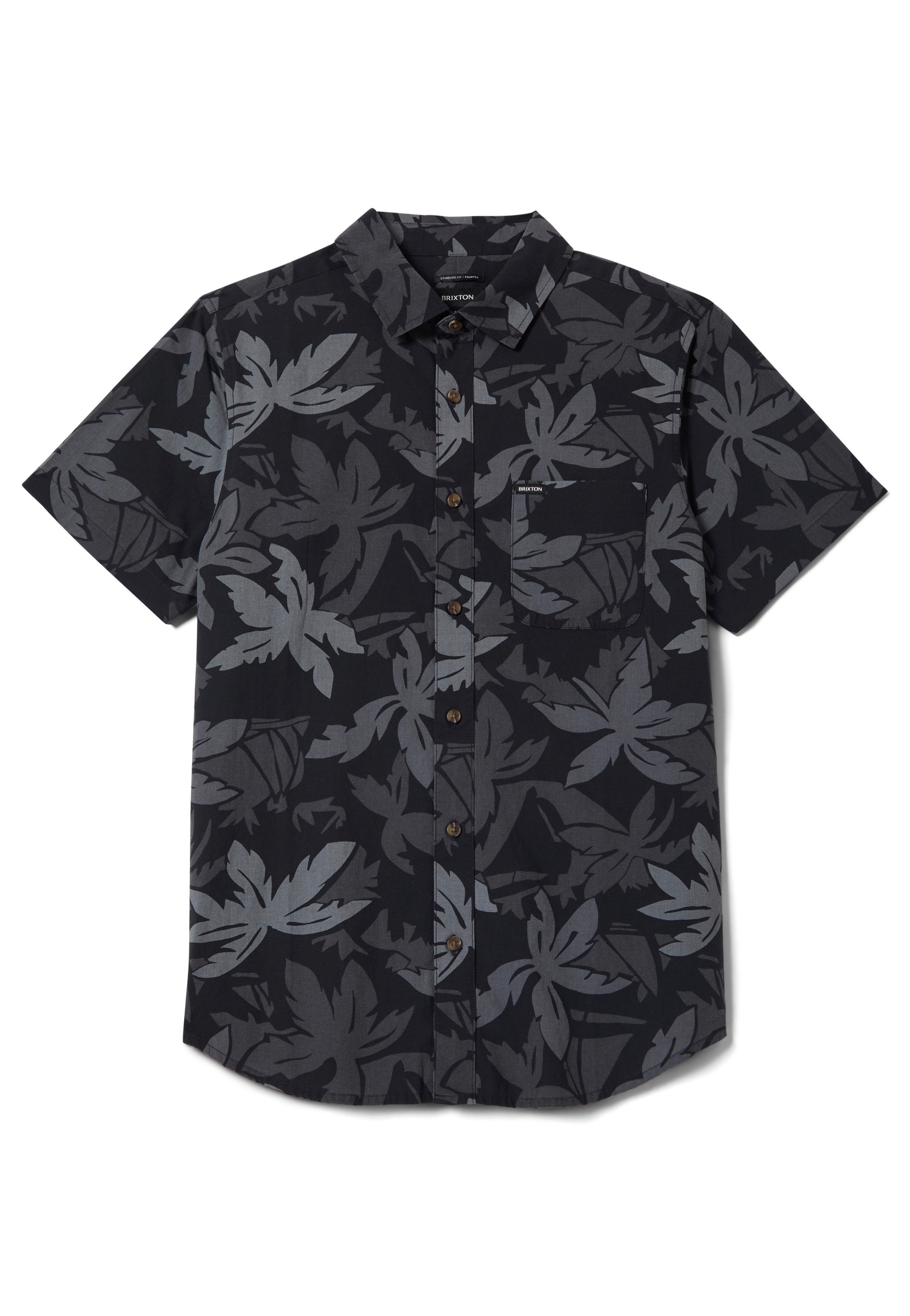 Brixton - Charter Print Black/Trooper/Future Grey Palm - Shirt | Men-Image