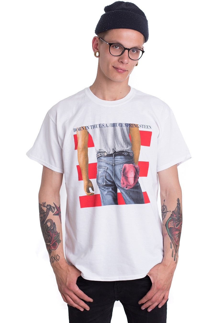 Bruce Springsteen Born In The USA White - T-Shirt | Impericon
