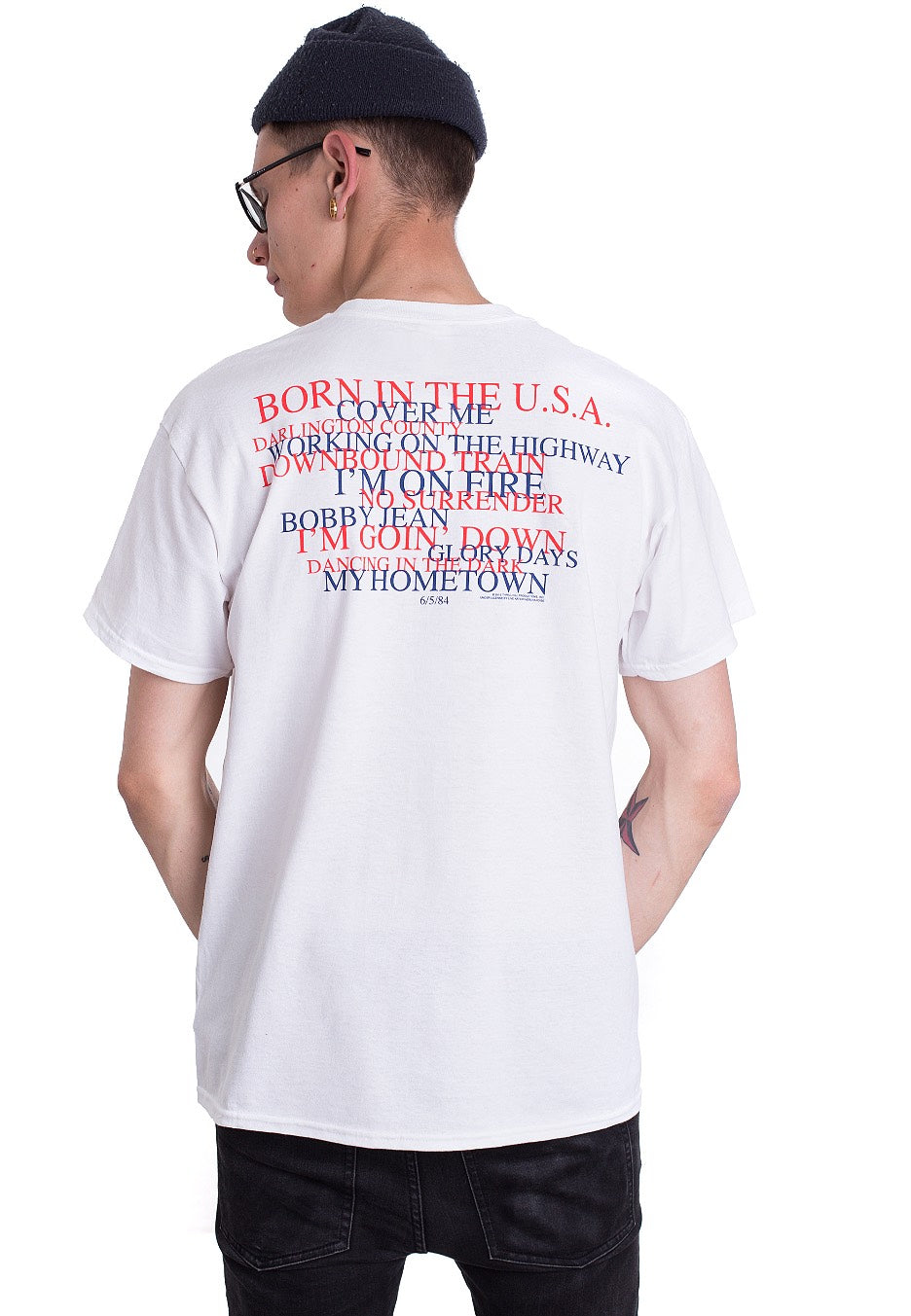 Bruce Springsteen Born In The USA White - T-Shirt | Impericon