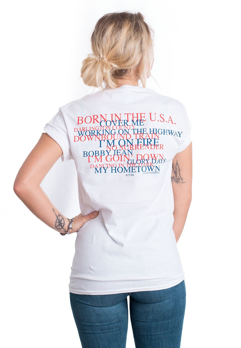 Bruce Springsteen Born In The USA White - T-Shirt | Impericon