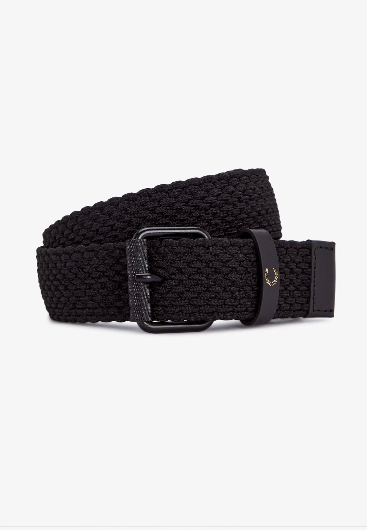 Fred Perry Woven Elastic Black Riem | Neutral-Image