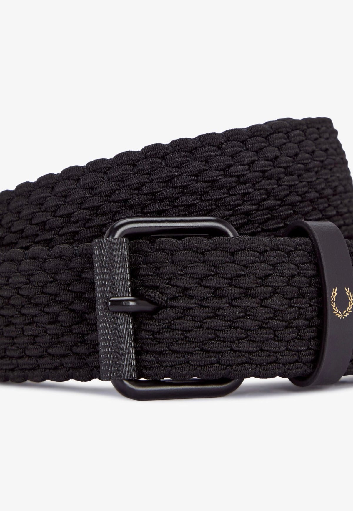 Fred Perry Woven Elastic Black Riem | Neutral-Image
