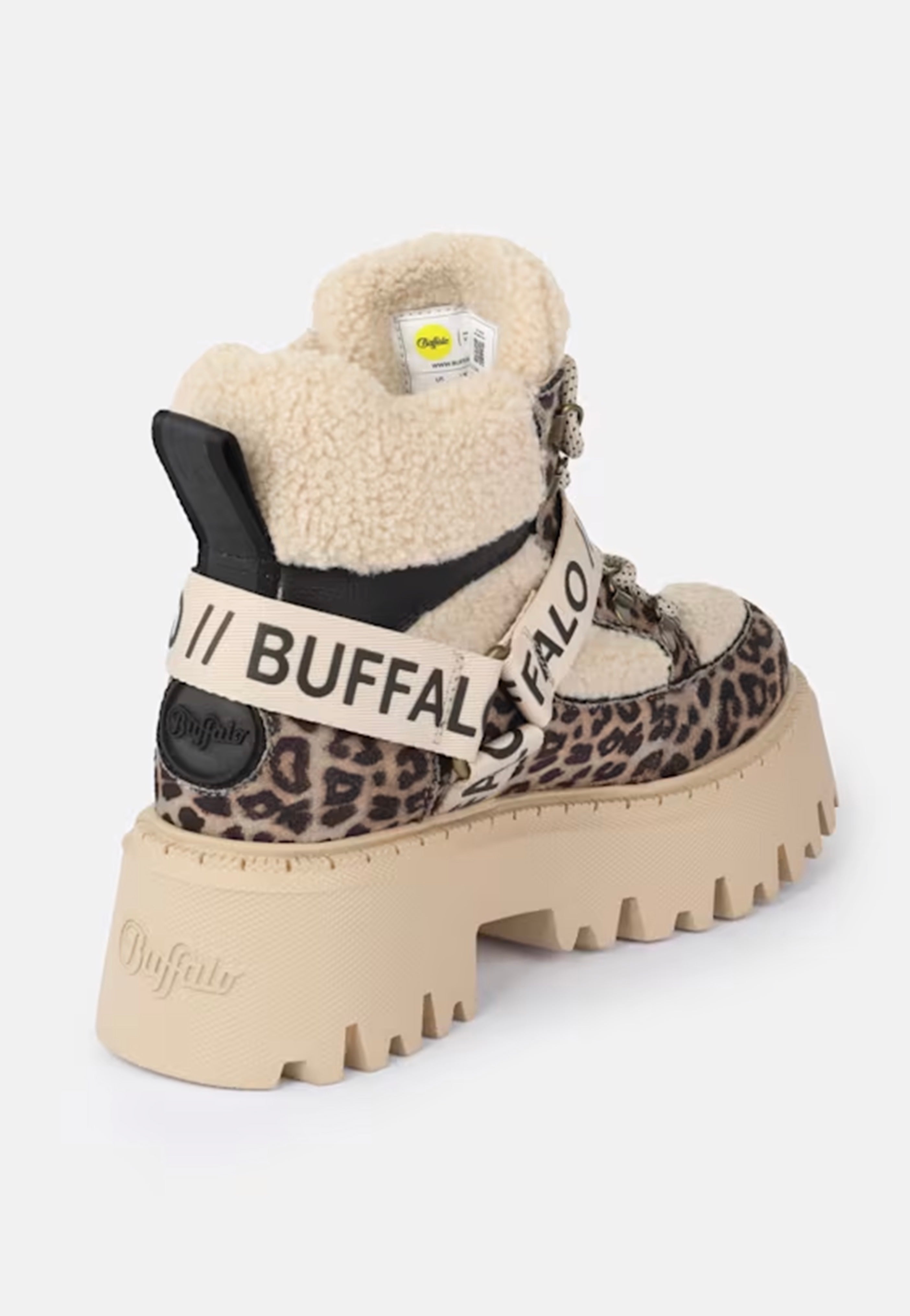 Buffalo - Aspen Com Mid Warm Vegan Beige/Black/Leo - Girl Shoes | Women-Image