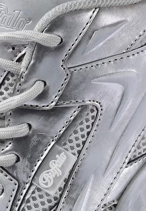 Buffalo - Gianna One Vegan Nappa/Mesh Silver - Girl Shoes | Women-Image