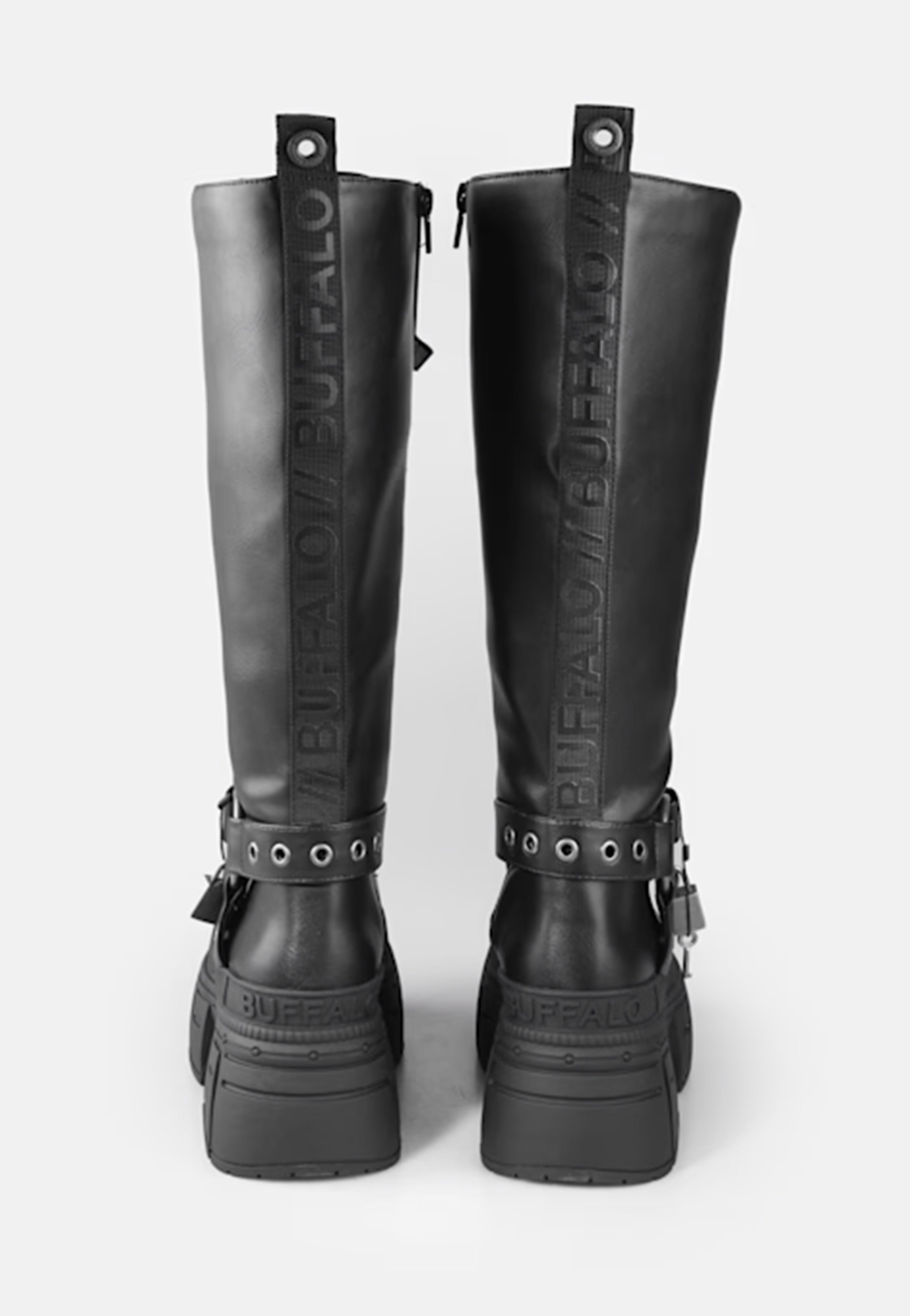 Buffalo - Gospher Biker Hi Vegan Nappa Black - Girl Shoes | Women-Image