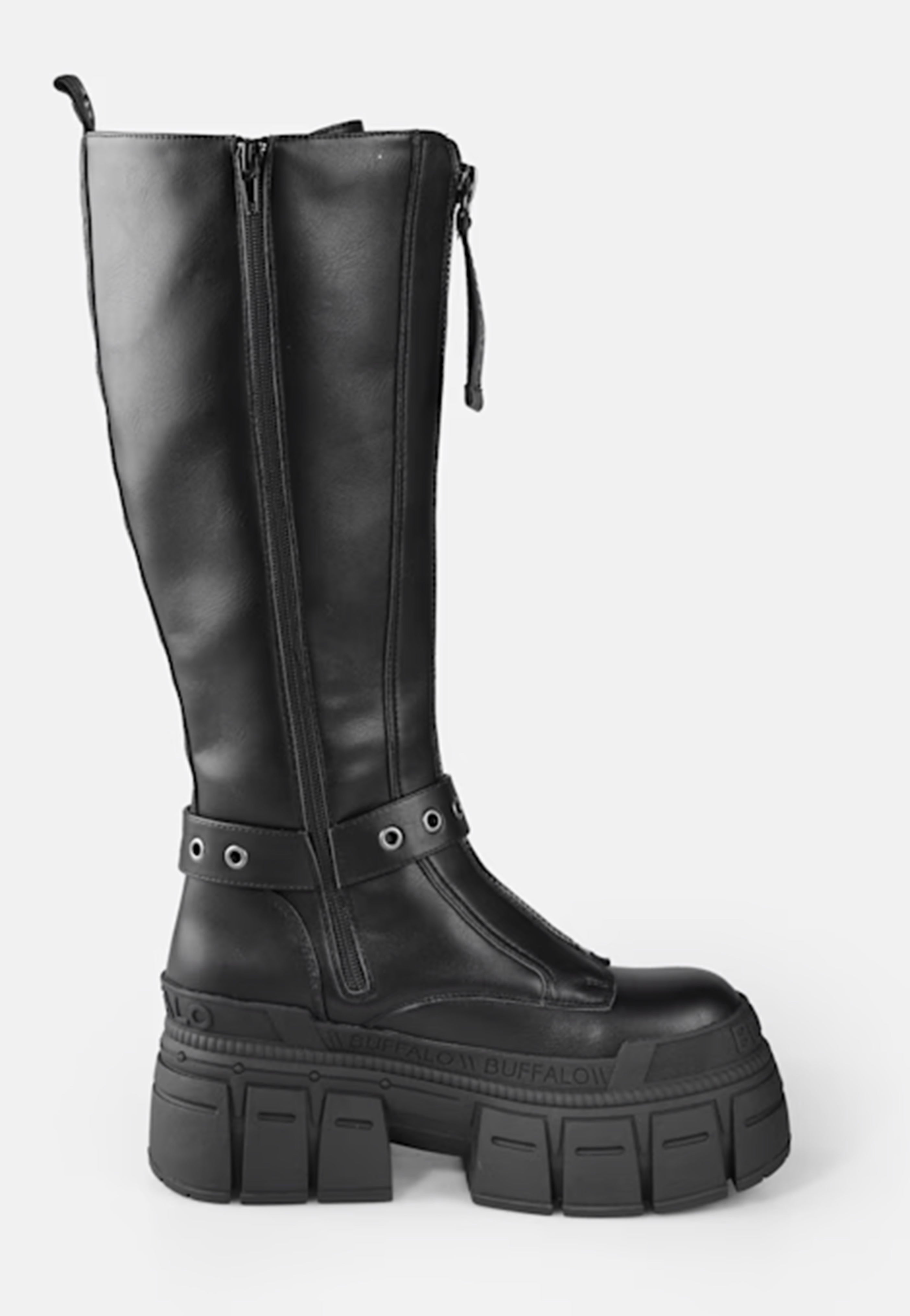 Buffalo - Gospher Biker Hi Vegan Nappa Black - Girl Shoes | Women-Image