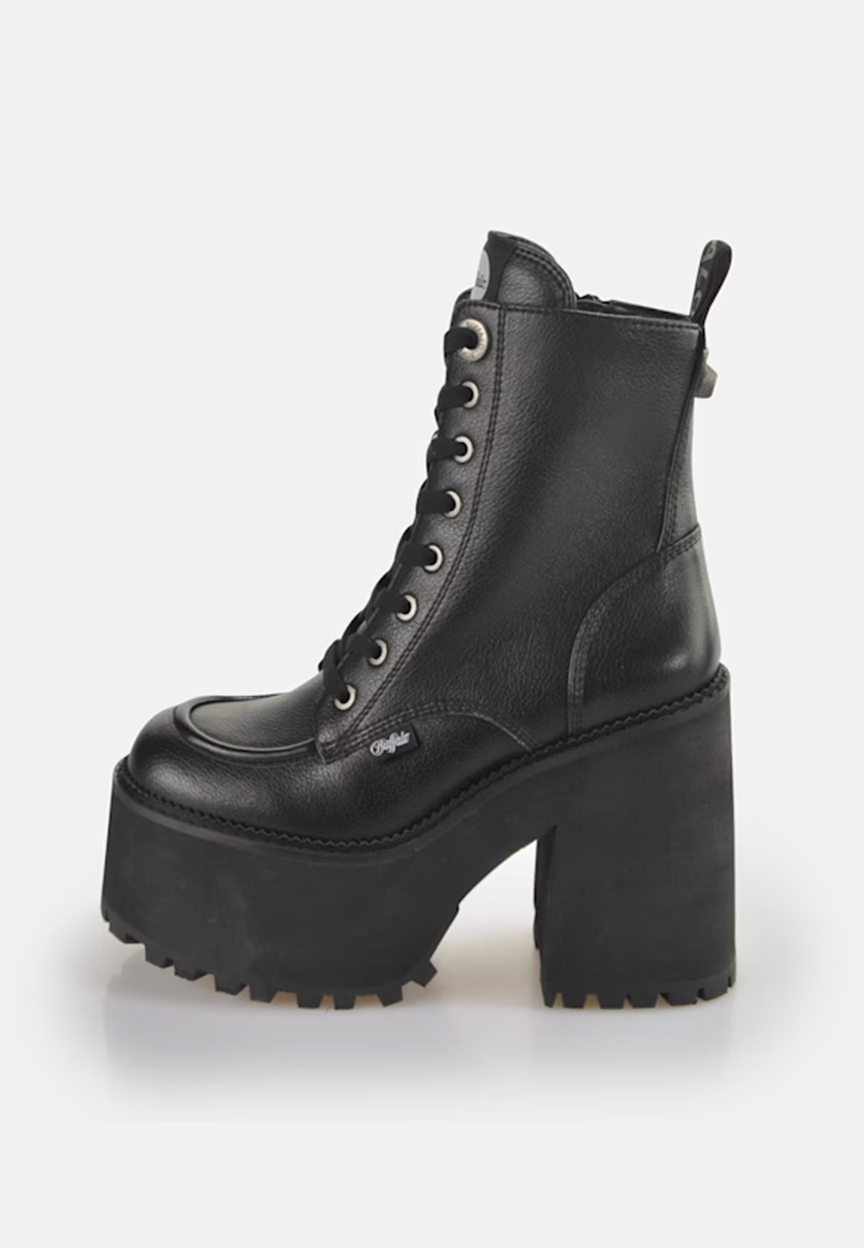 Buffalo - Killah Lace Up Mid Vegan Nappa Black - Girl Shoes | Women-Image