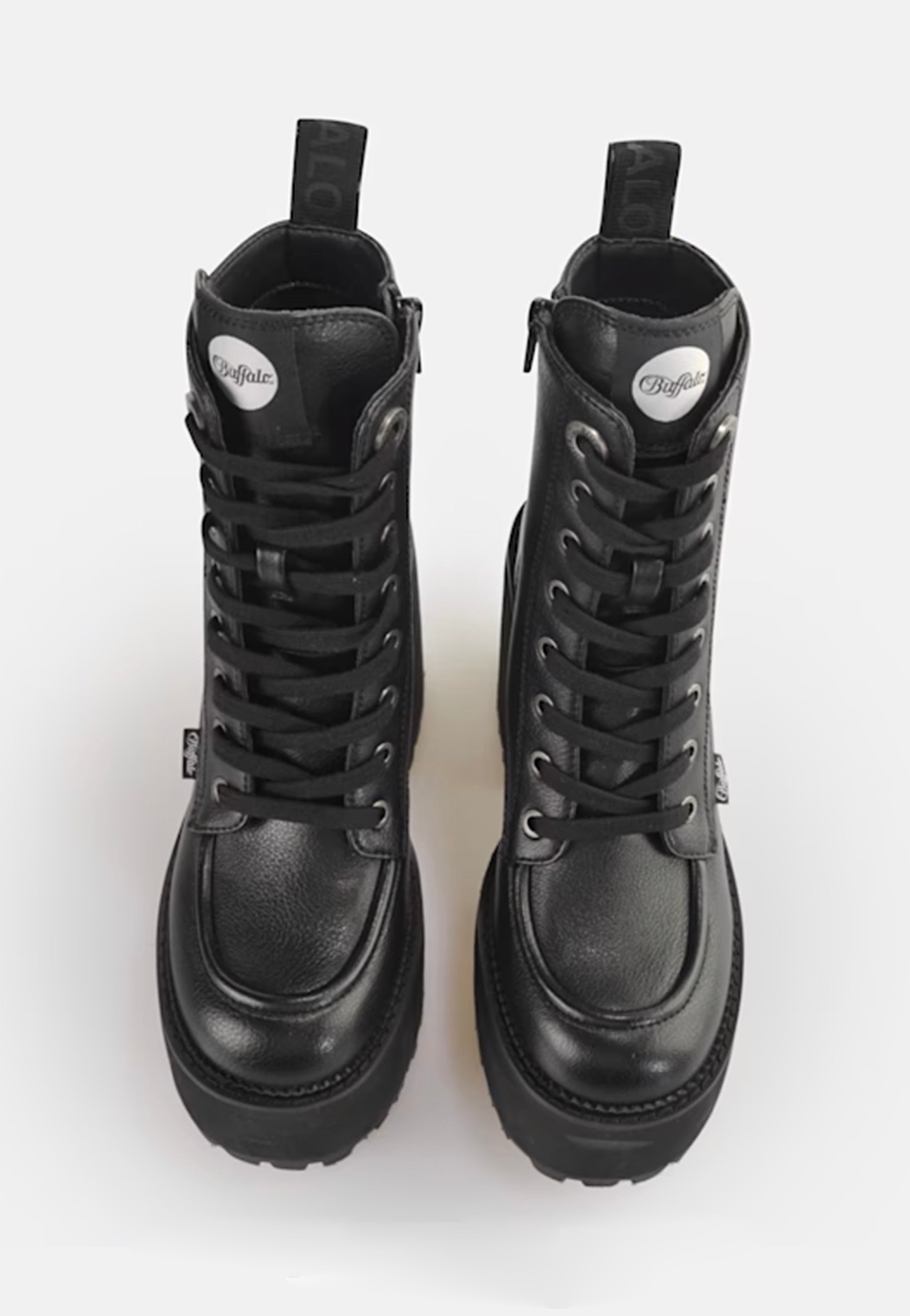 Buffalo - Killah Lace Up Mid Vegan Nappa Black - Girl Shoes | Women-Image