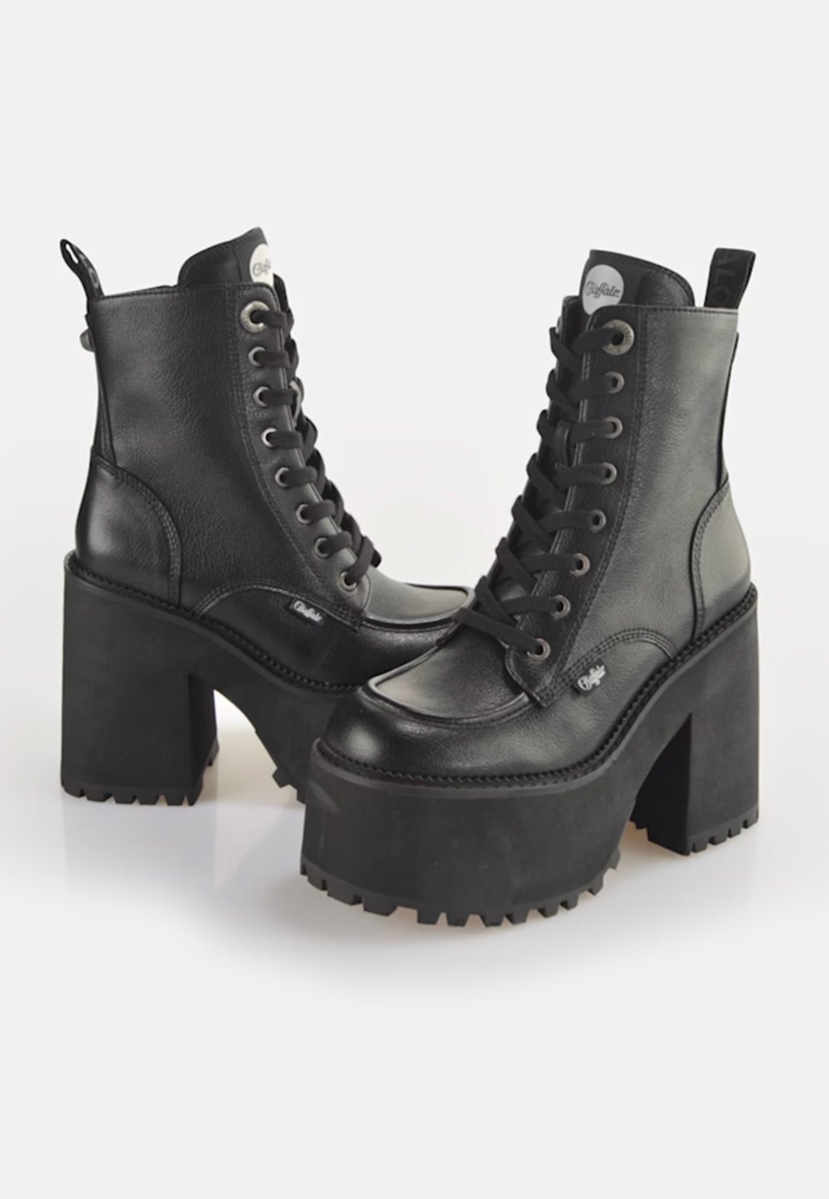 Buffalo Killah Lace Up Mid Vegan Nappa Black Dámské boty | Women-Image