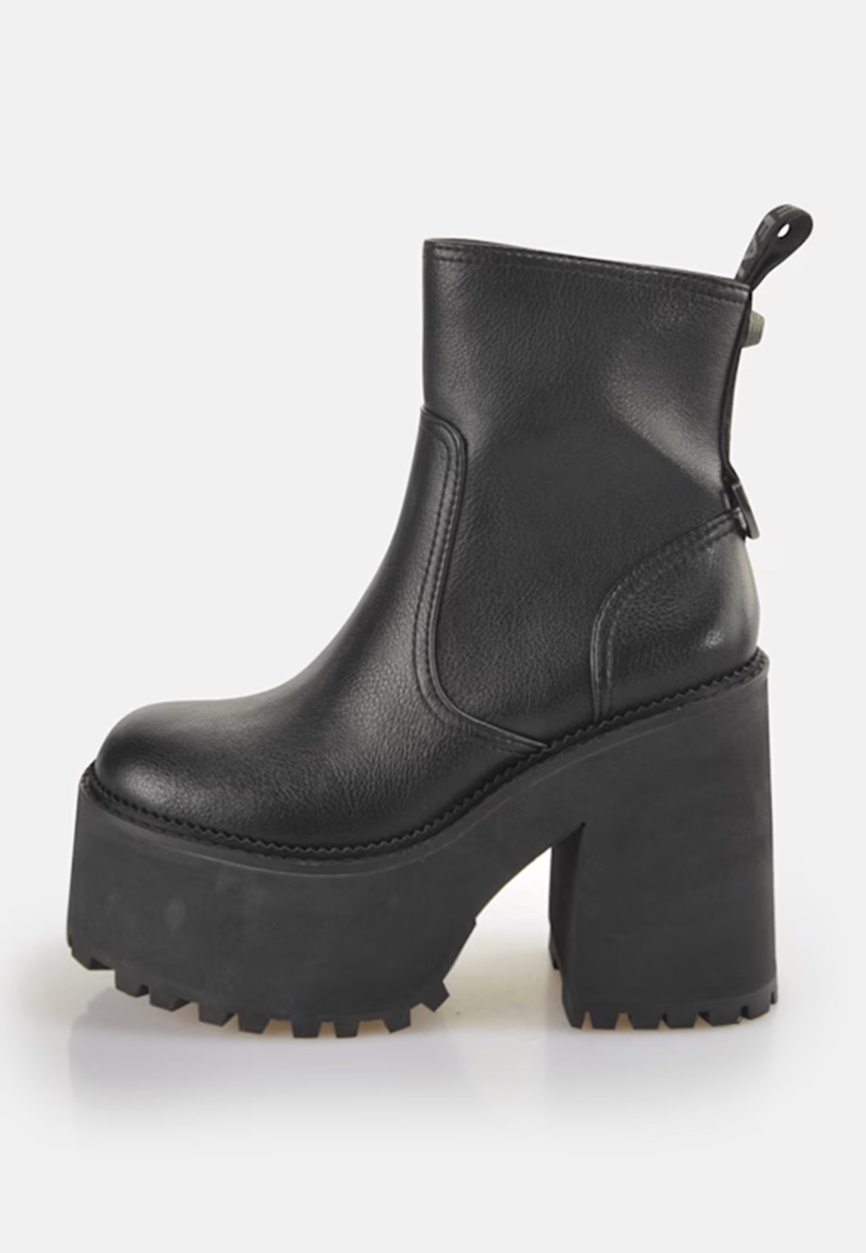 Buffalo Killah Zip Boot Mid Vegan Nappa Black - Girl Shoes | Impericon