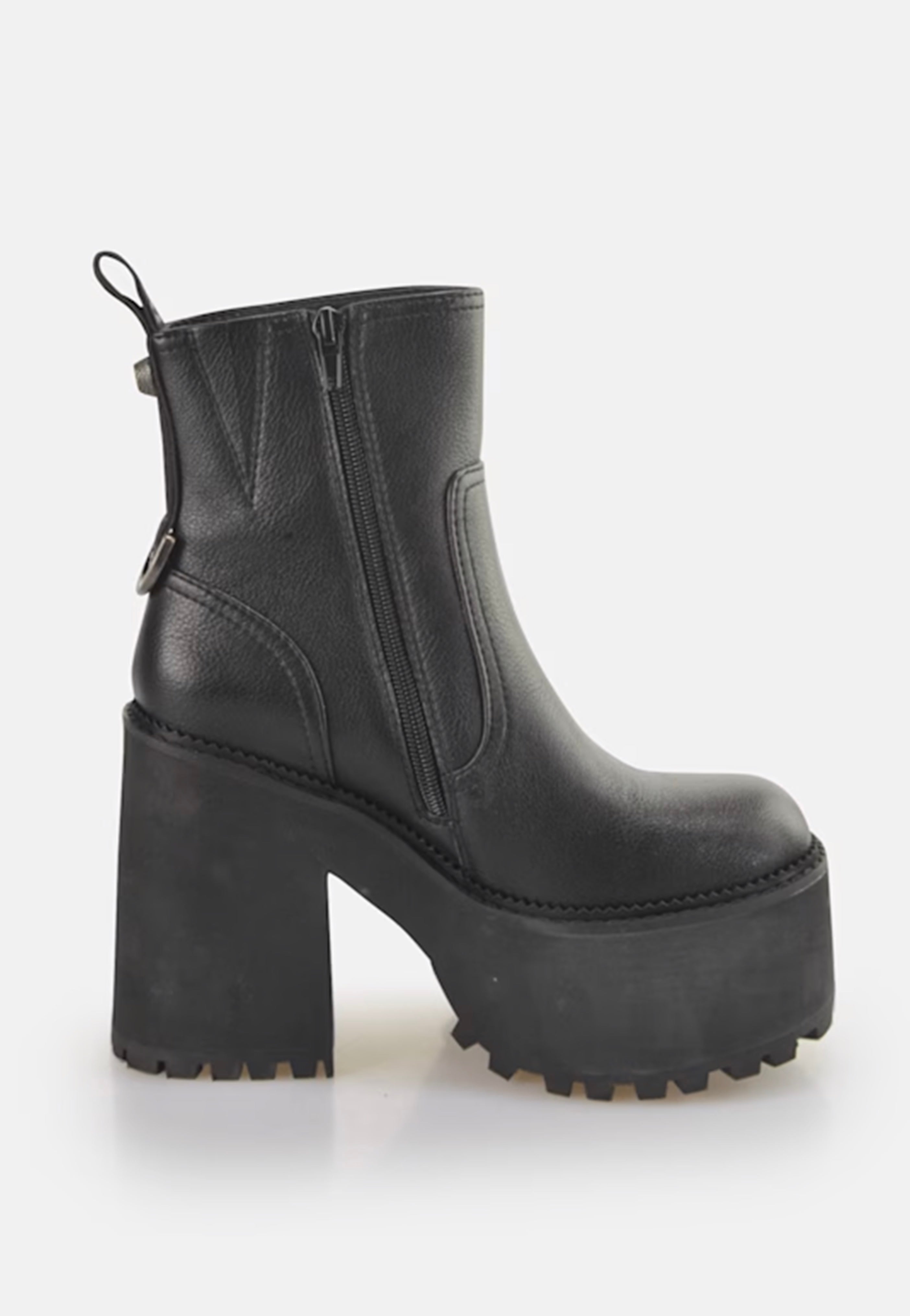 Buffalo Killah Zip Boot Mid Vegan Nappa Black - Girl Shoes | Impericon