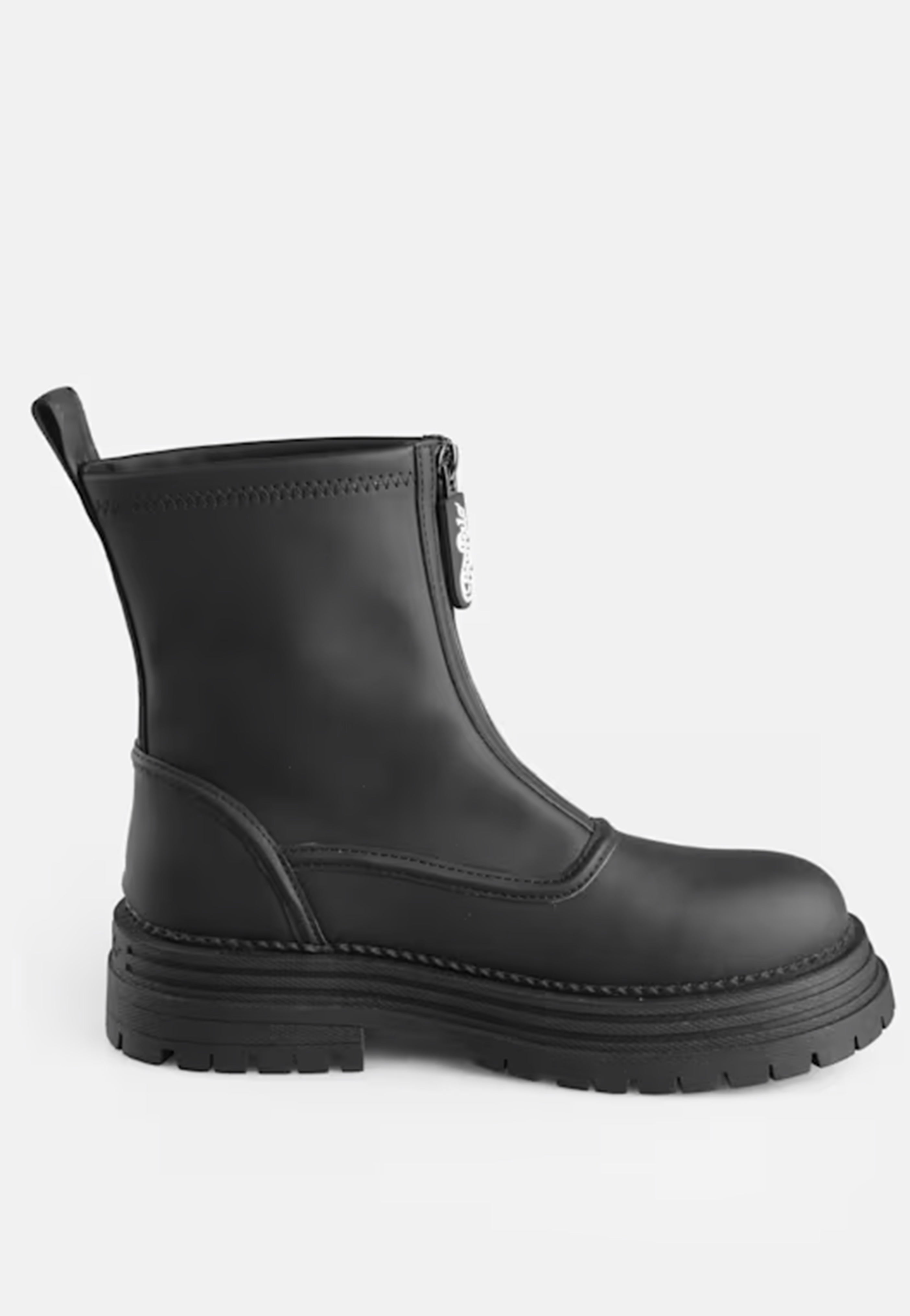 Buffalo - Lennox Rain Zip Vegan Rubber Nappa Black - Girl Shoes | Women-Image