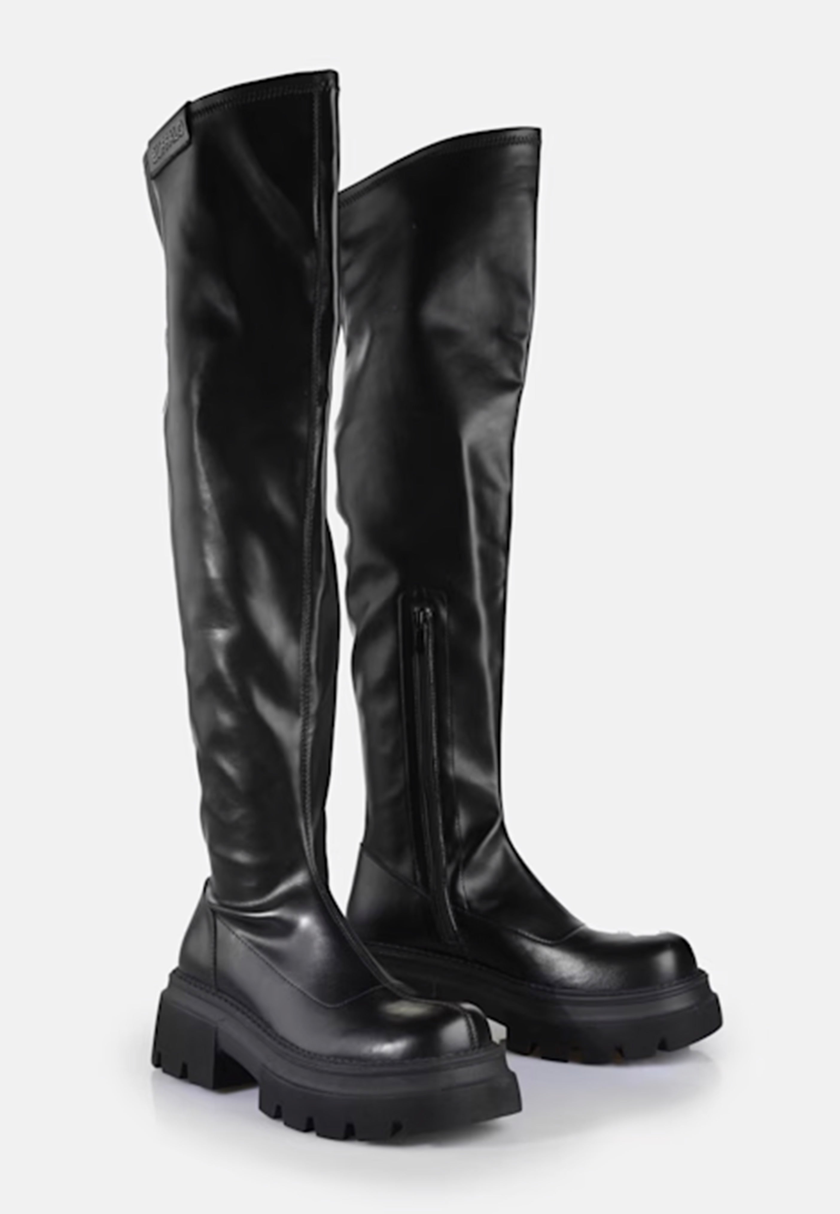 Buffalo - Mave Overknee Vegan Nappa Black - Girl Shoes | Women-Image