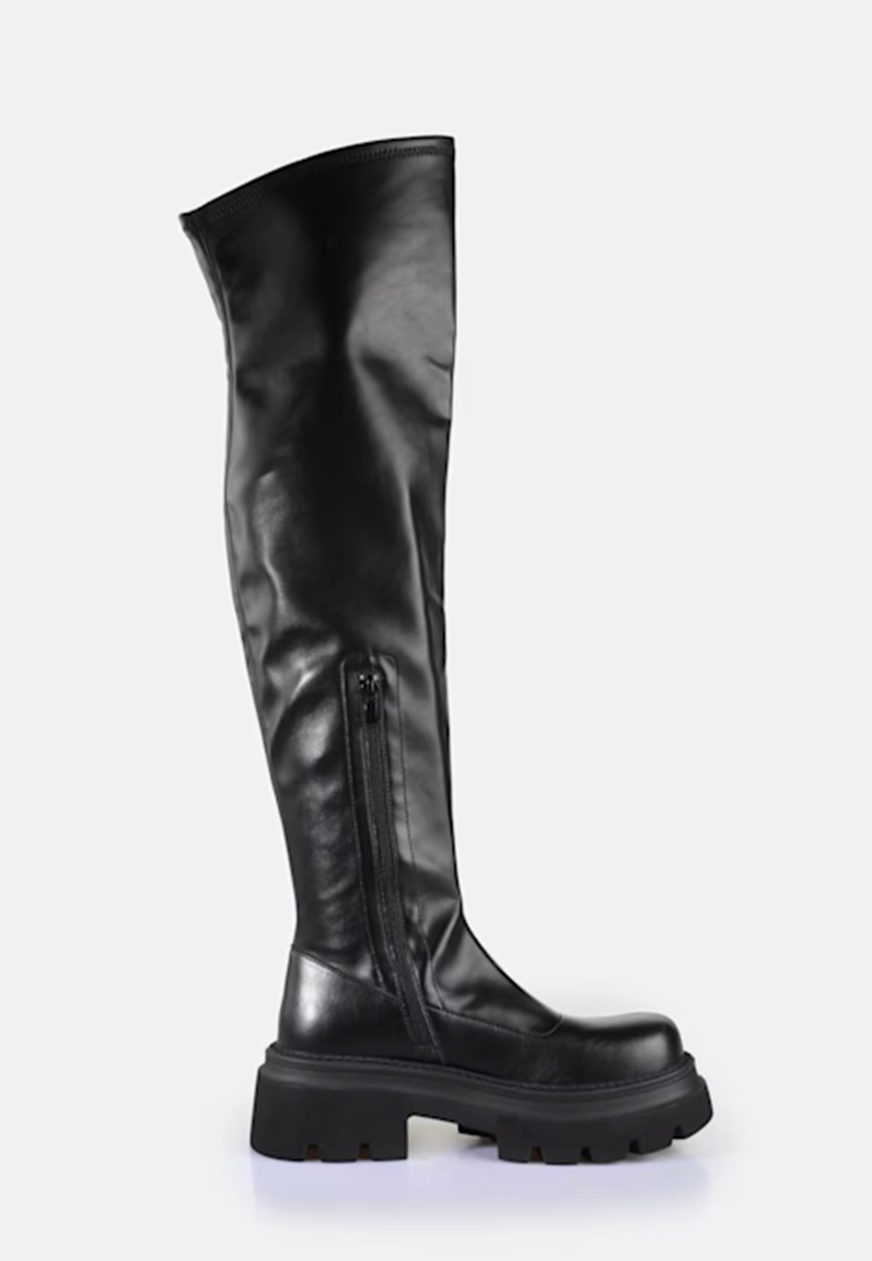 Buffalo - Mave Overknee Vegan Nappa Black - Girl Shoes | Women-Image