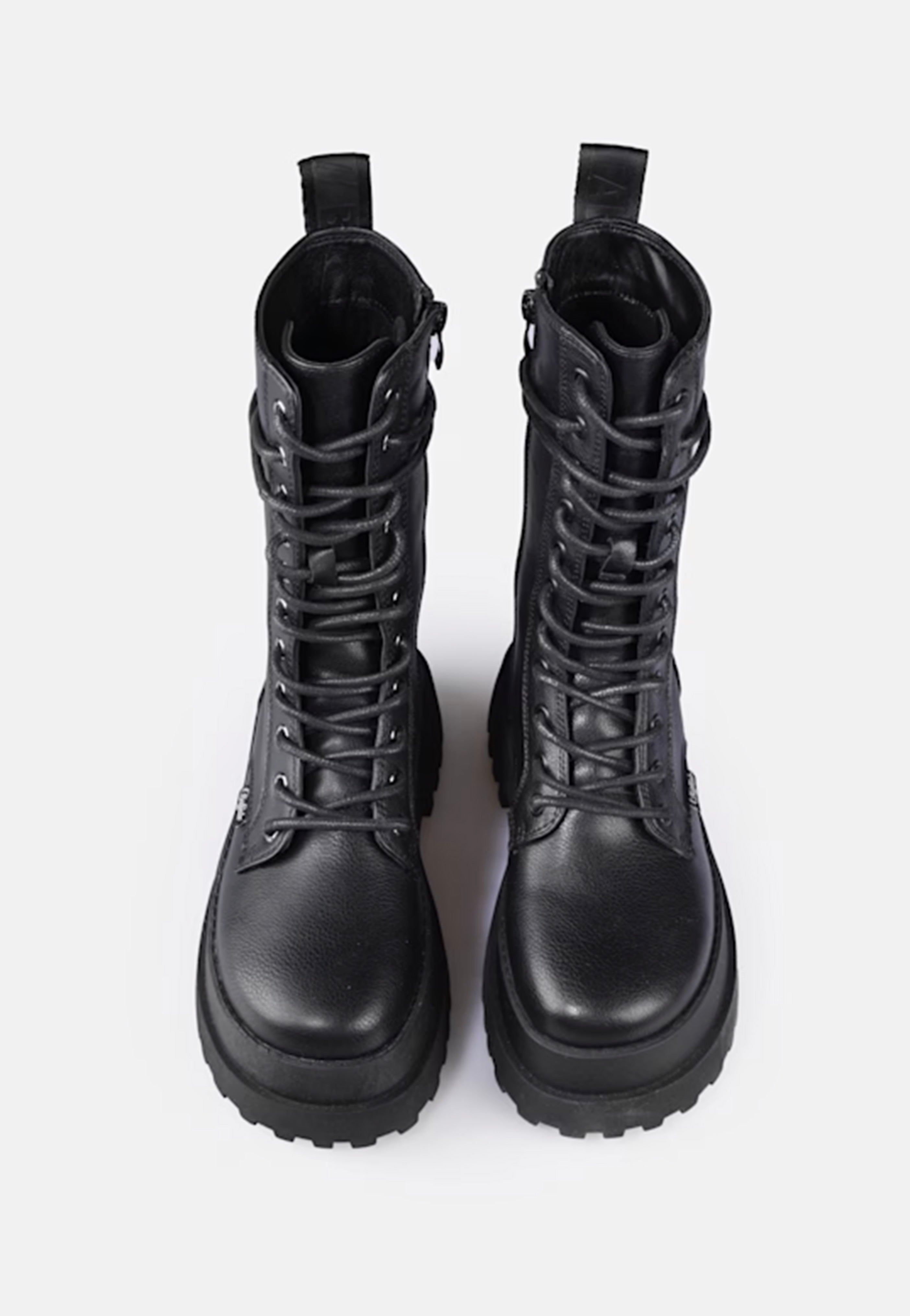 Buffalo - Pluto Lace Up Mid Vegan Nappa Black - Girl Shoes | Women-Image