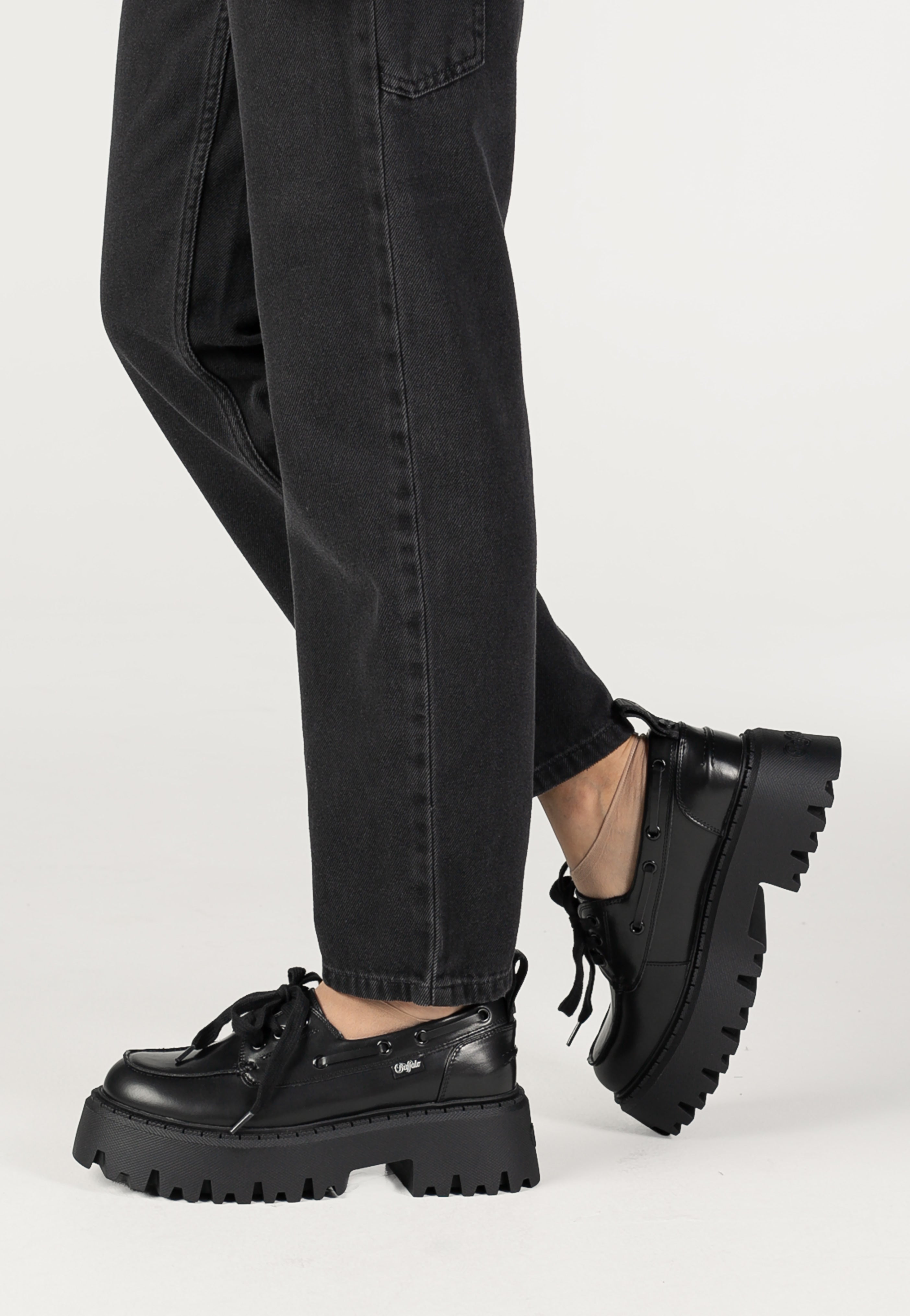 Buffalo - Aspen Boat Vegan Nappa Black - Girl Shoes | Women-Image