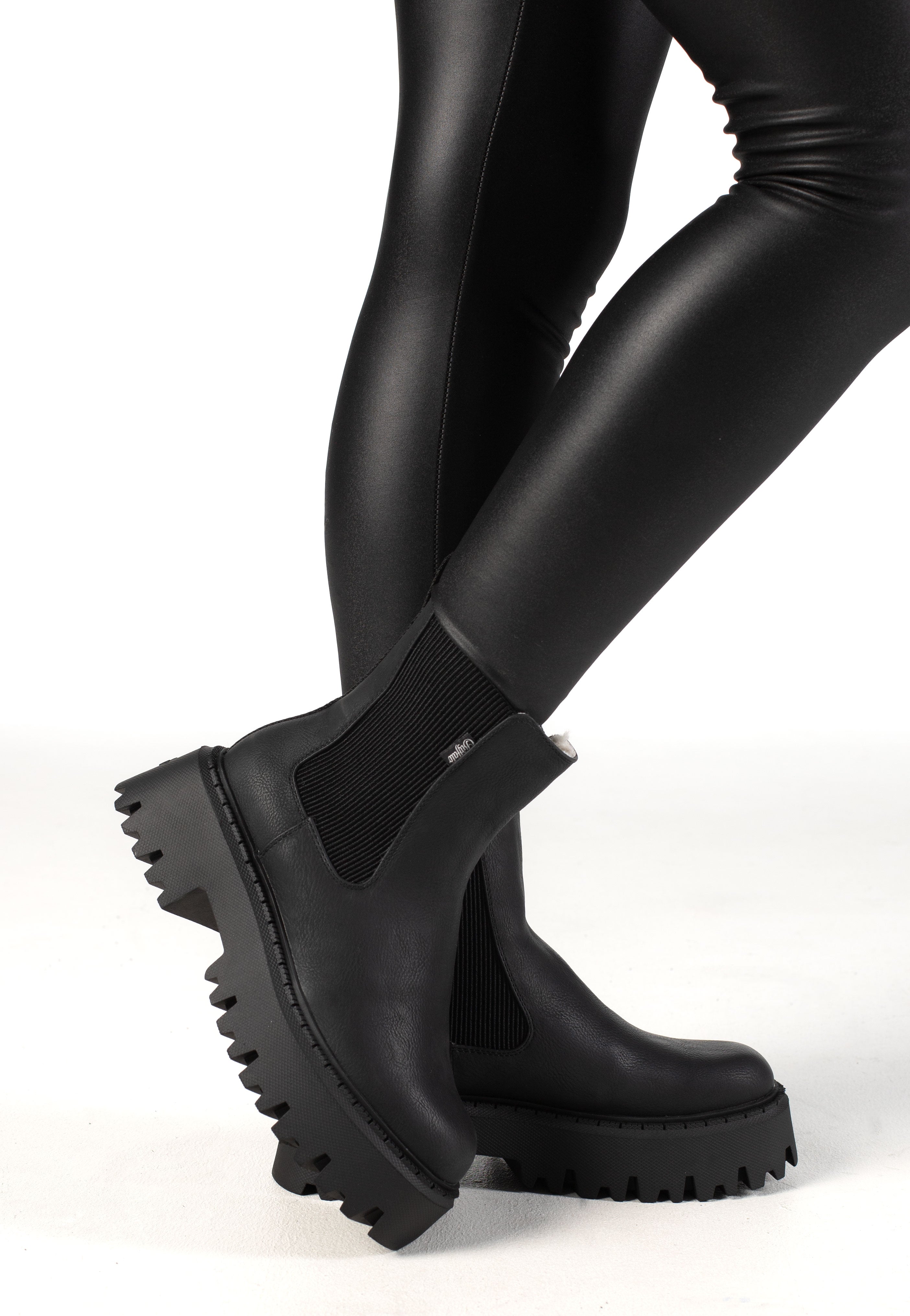 Buffalo - Aspen Chelsea Warm Vegan Nappa Black - Girl Shoes | Women-Image