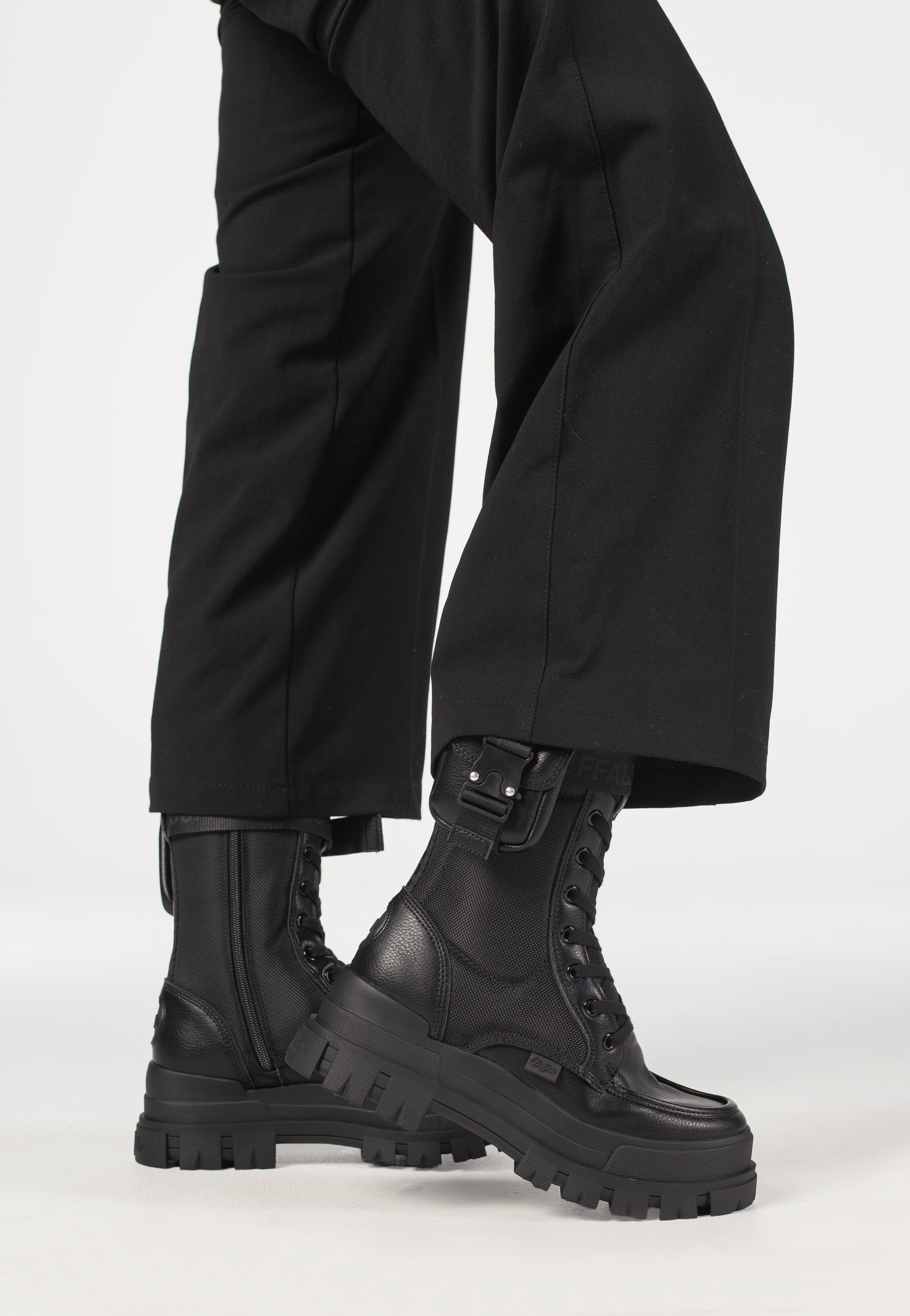 Buffalo Aspha Com Hi Vegan Black - Girl Shoes | Impericon