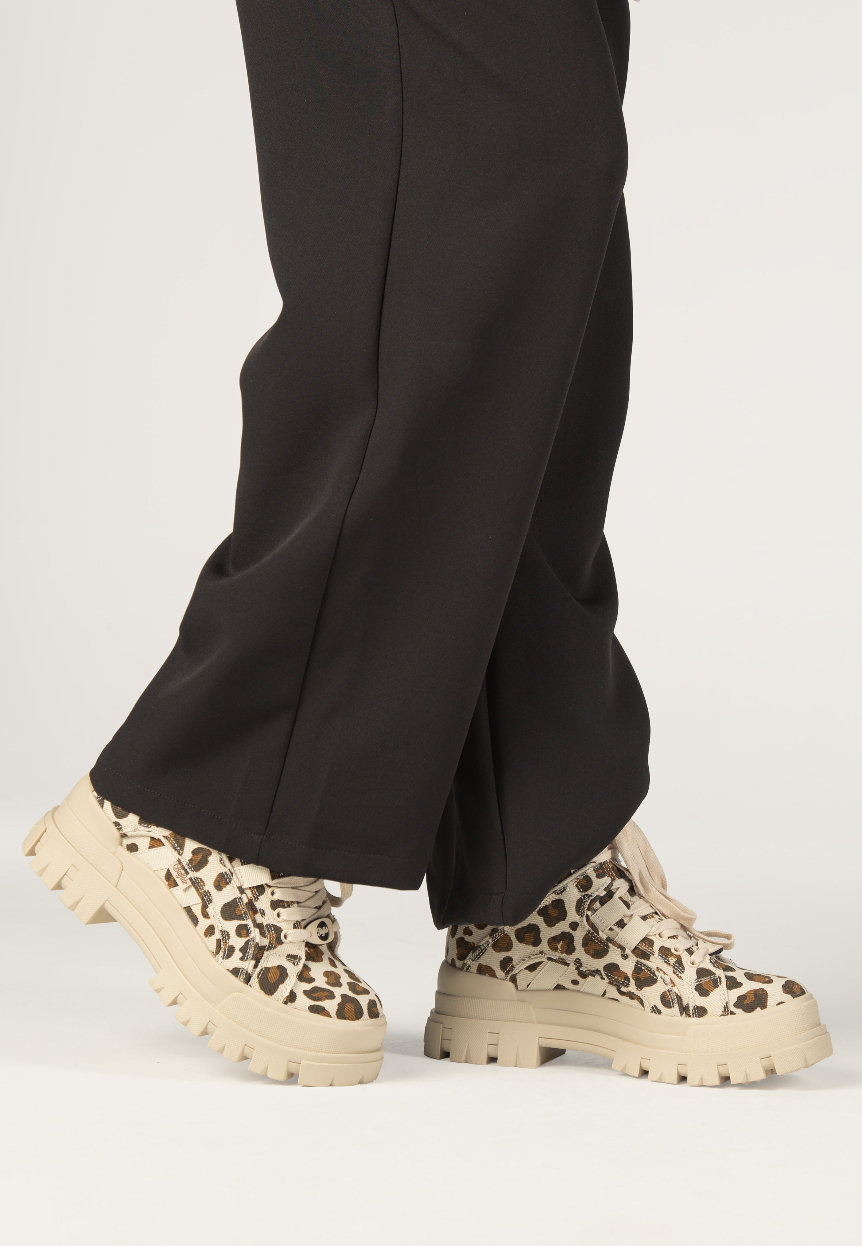 Buffalo - Aspha NC Mid Vegan Beige/Black/Leo - Girl Shoes | Women-Image
