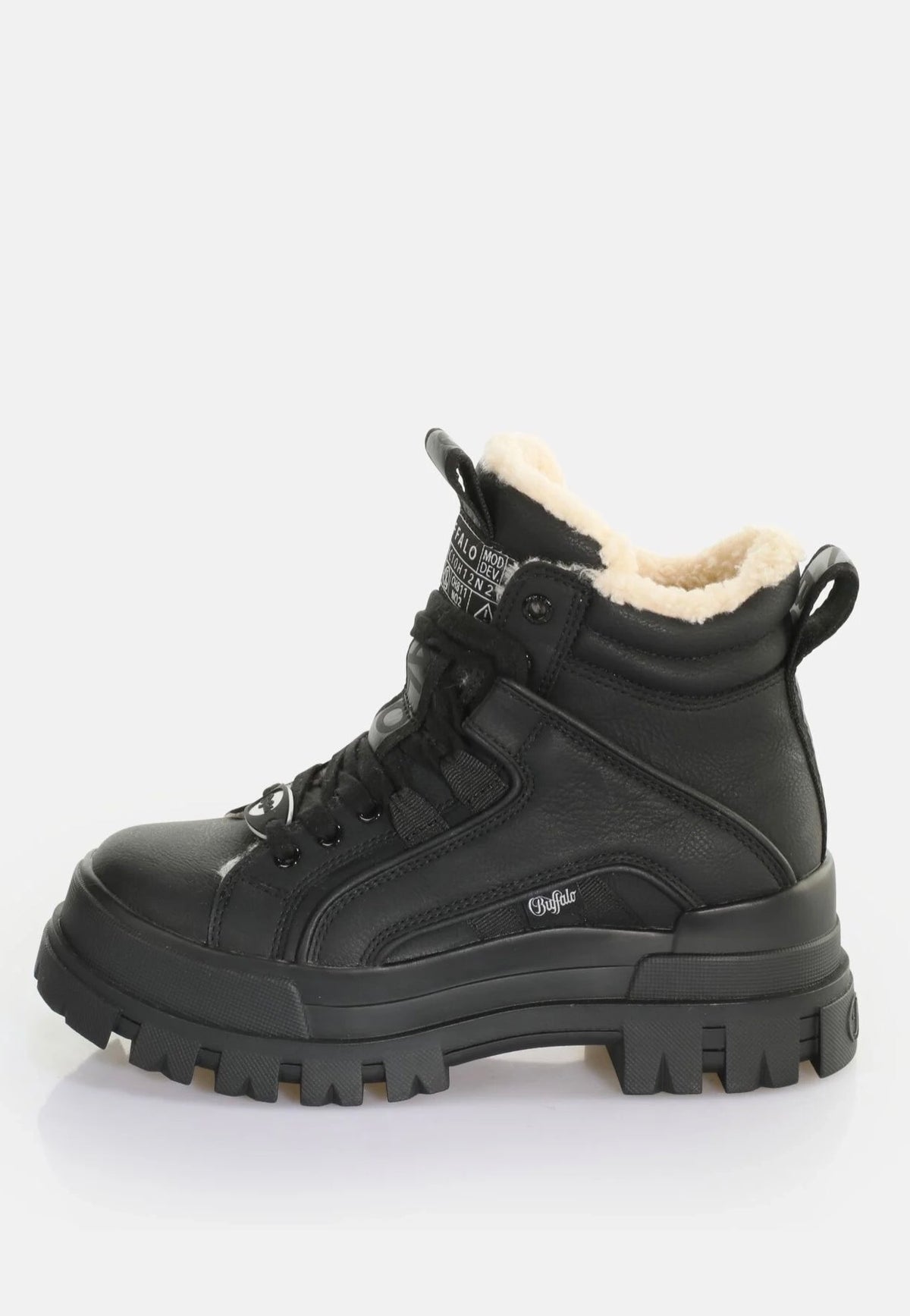 Buffalo Aspha Nc Mid Warm Vegan Nubuck Black Damesschoenen | Women-Image
