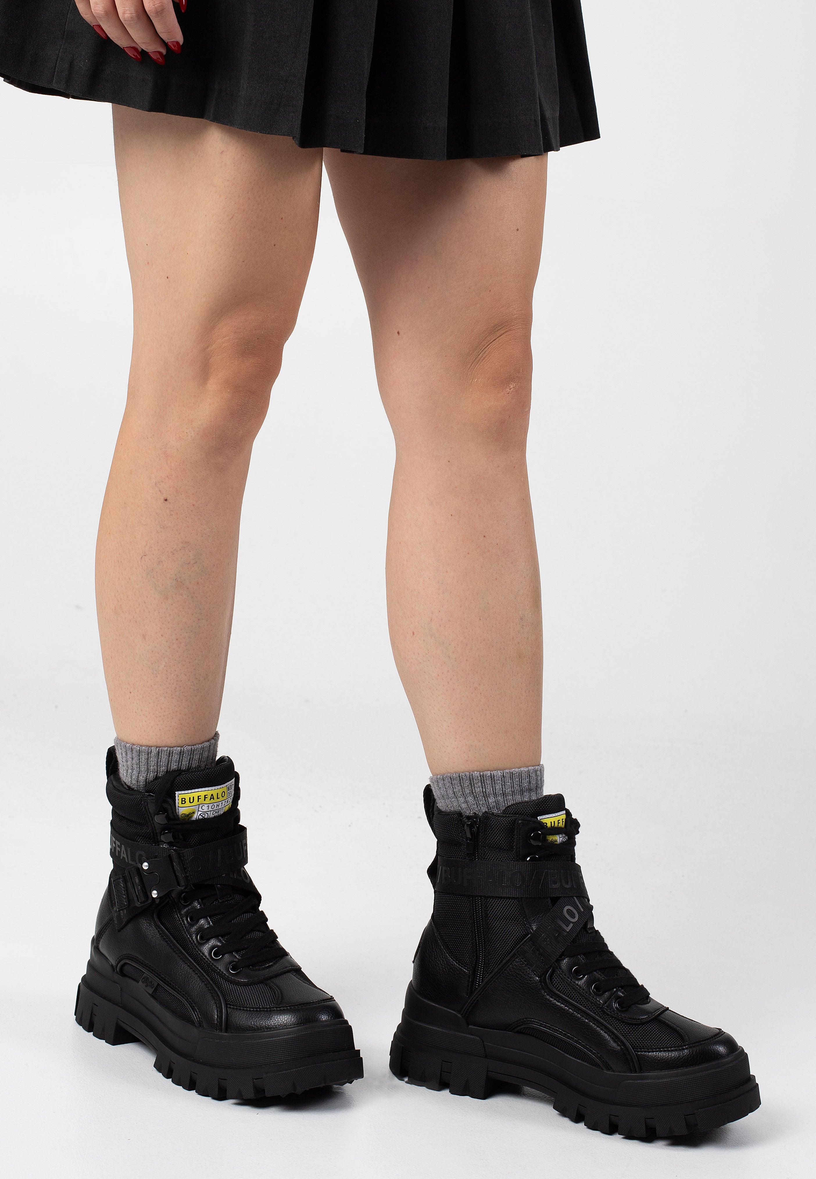 Buffalo - Aspha Com1 Vegan Nappa/Nylon Black - Girl Shoes | Women-Image