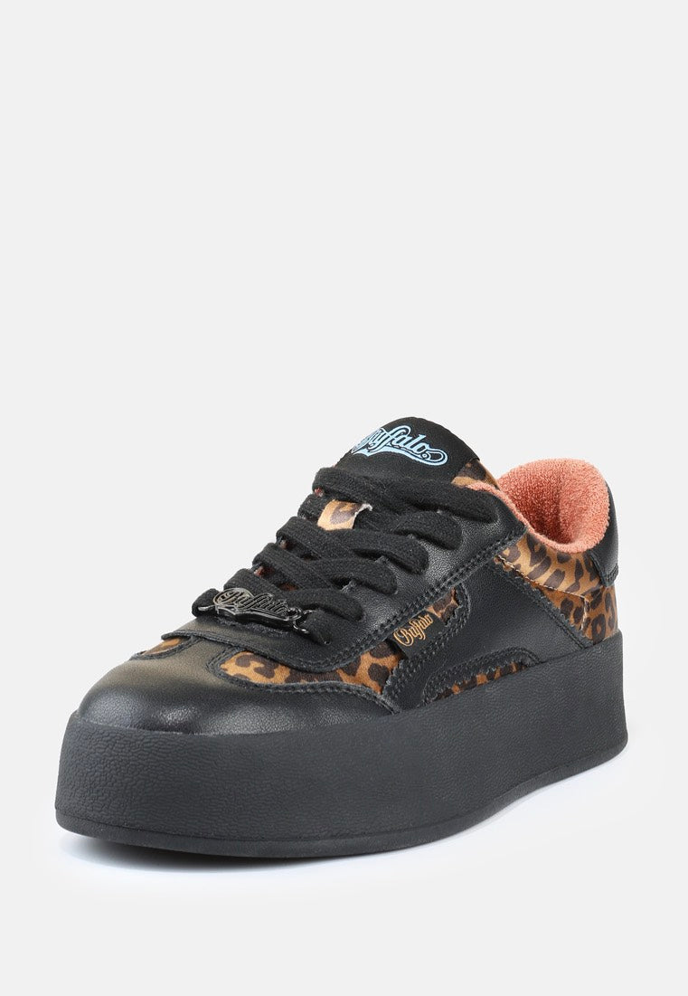 Buffalo - Cajo Vegan Nappa/Satin Leo/Black - Girl Shoes | Women-Image