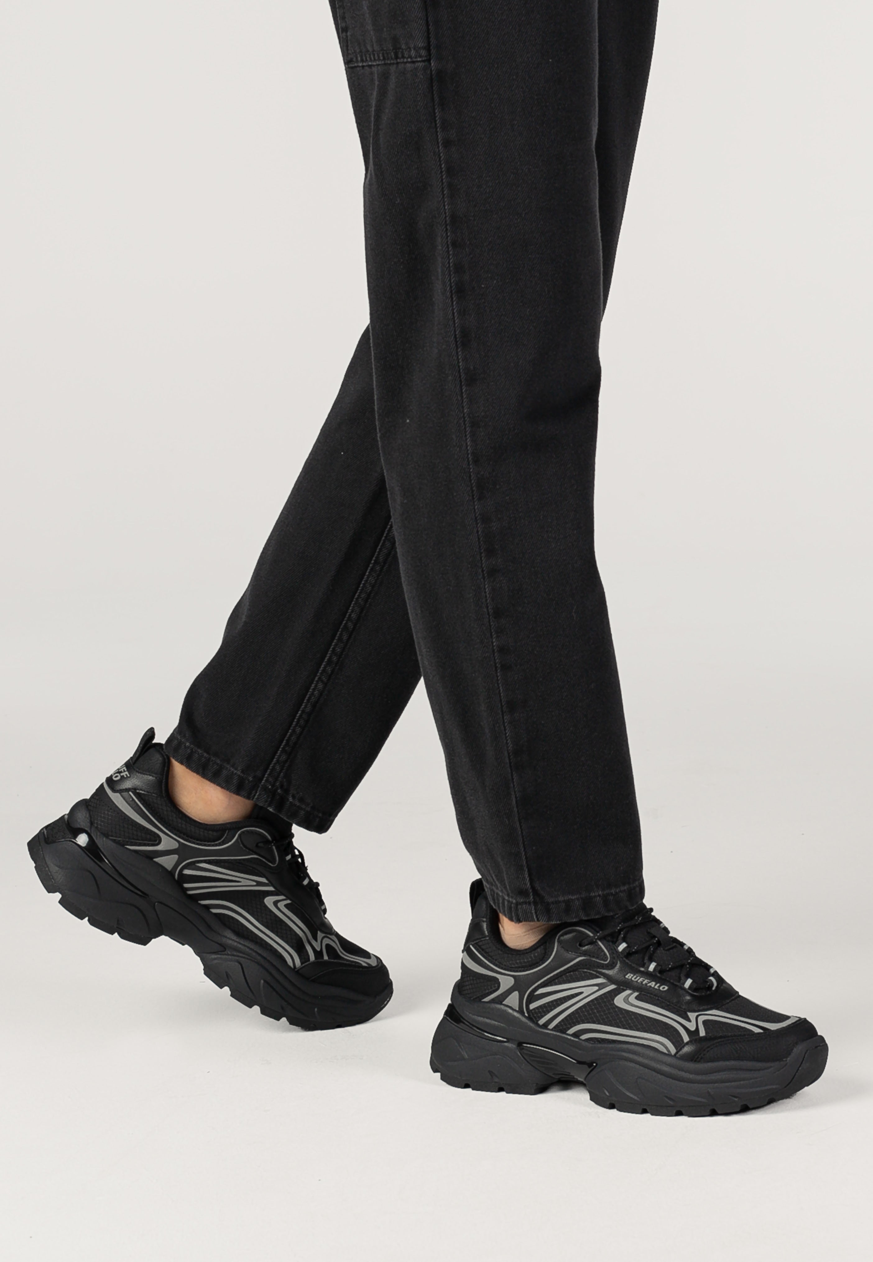 Buffalo - Claw Vegan Nappa/Nylon Black - Girl Shoes | Women-Image