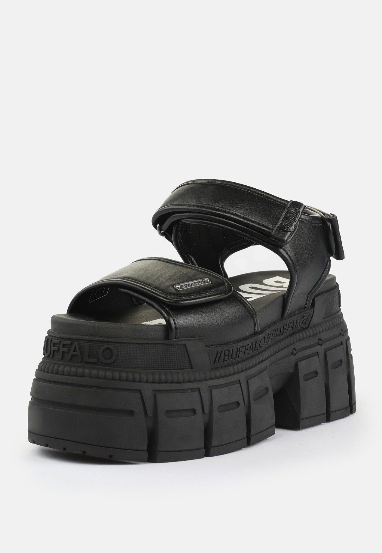 Buffalo - Gospher Sandal Velc Vegan Nappa Black - Girl Sandals | Women-Image