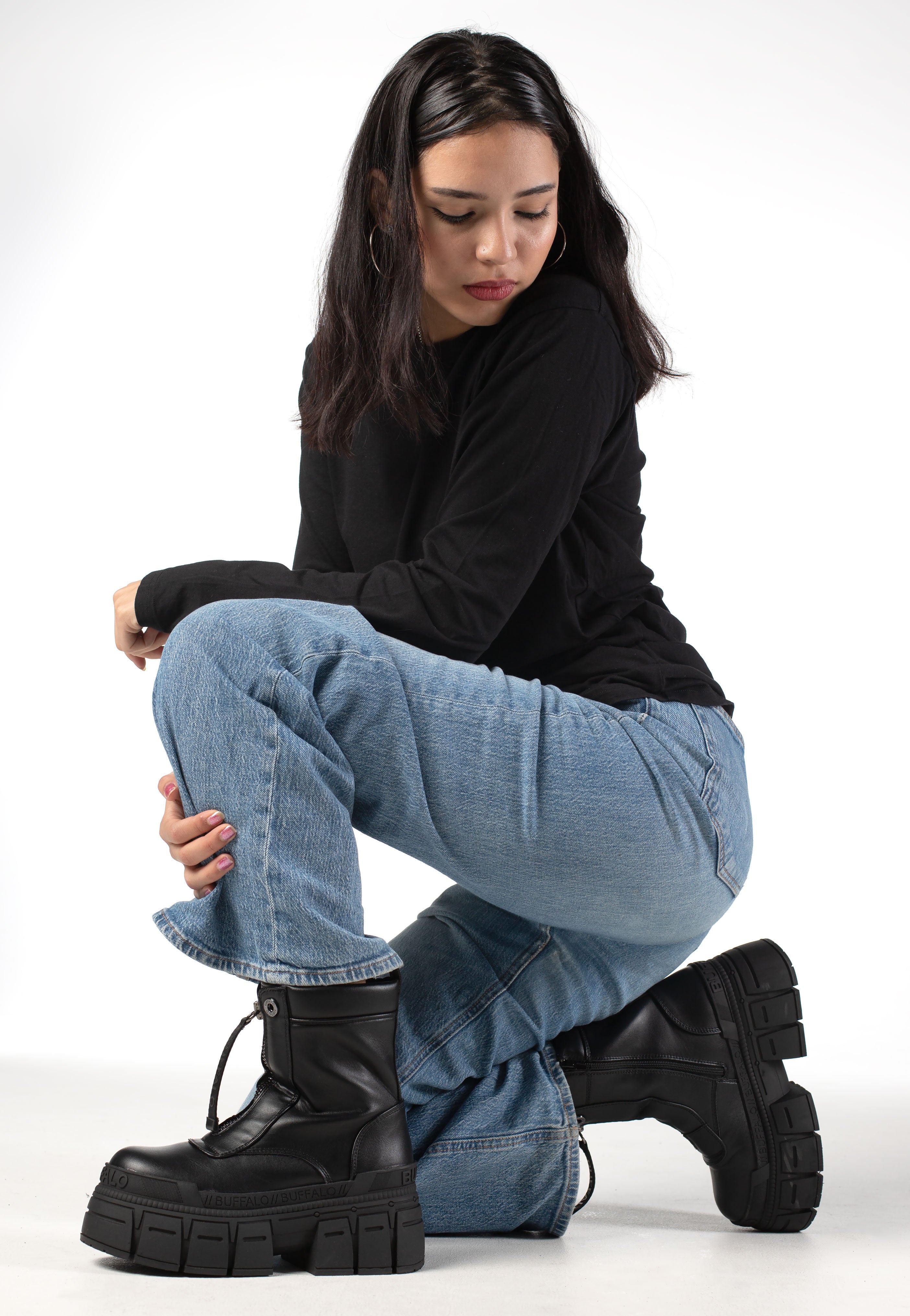 Buffalo - Gospher Zip Boot Vegan Nappa Black - Girl Shoes | Women-Image