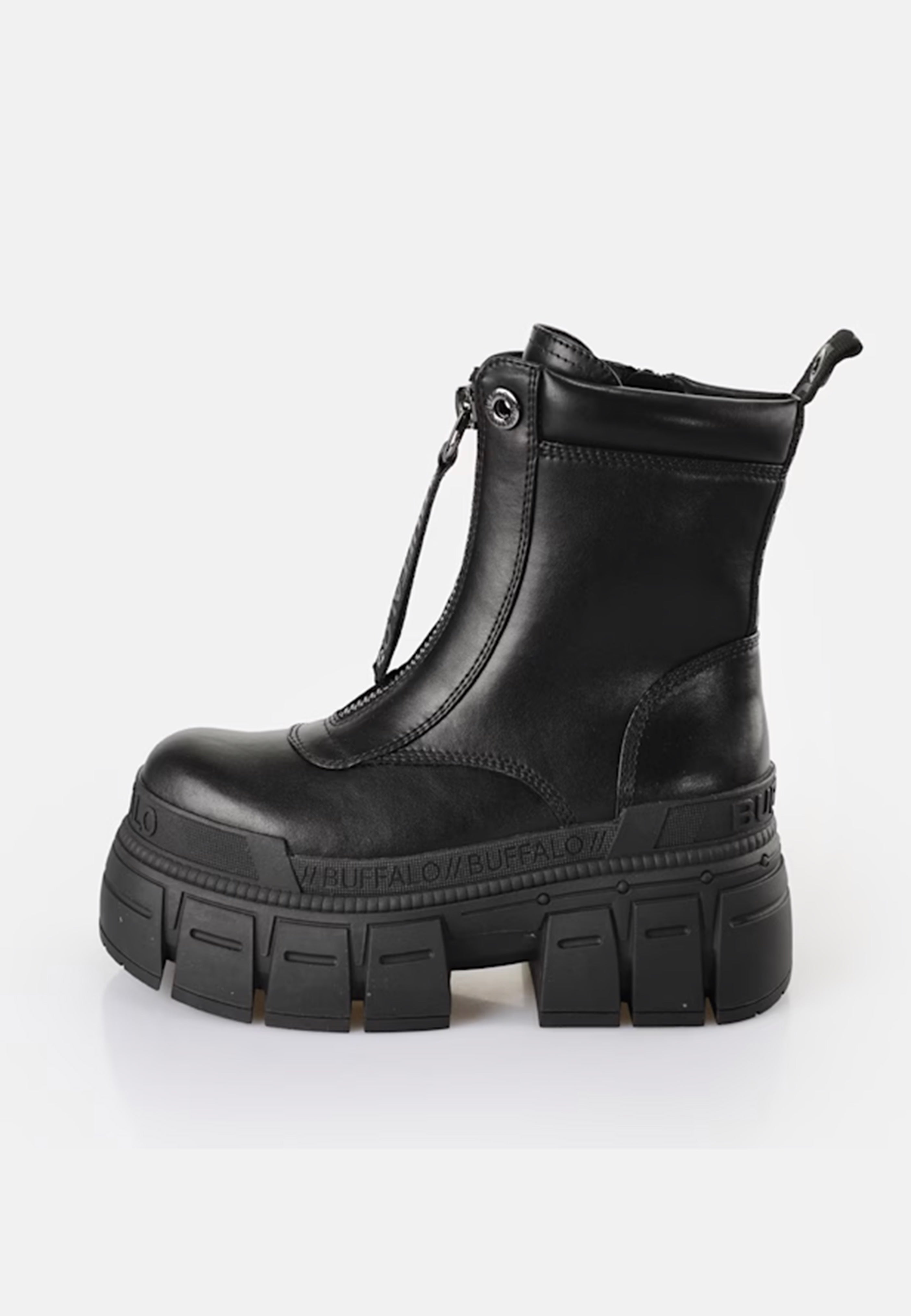 Buffalo Gospher Zip Boot Vegan Nappa Black - Girl Shoes | Impericon